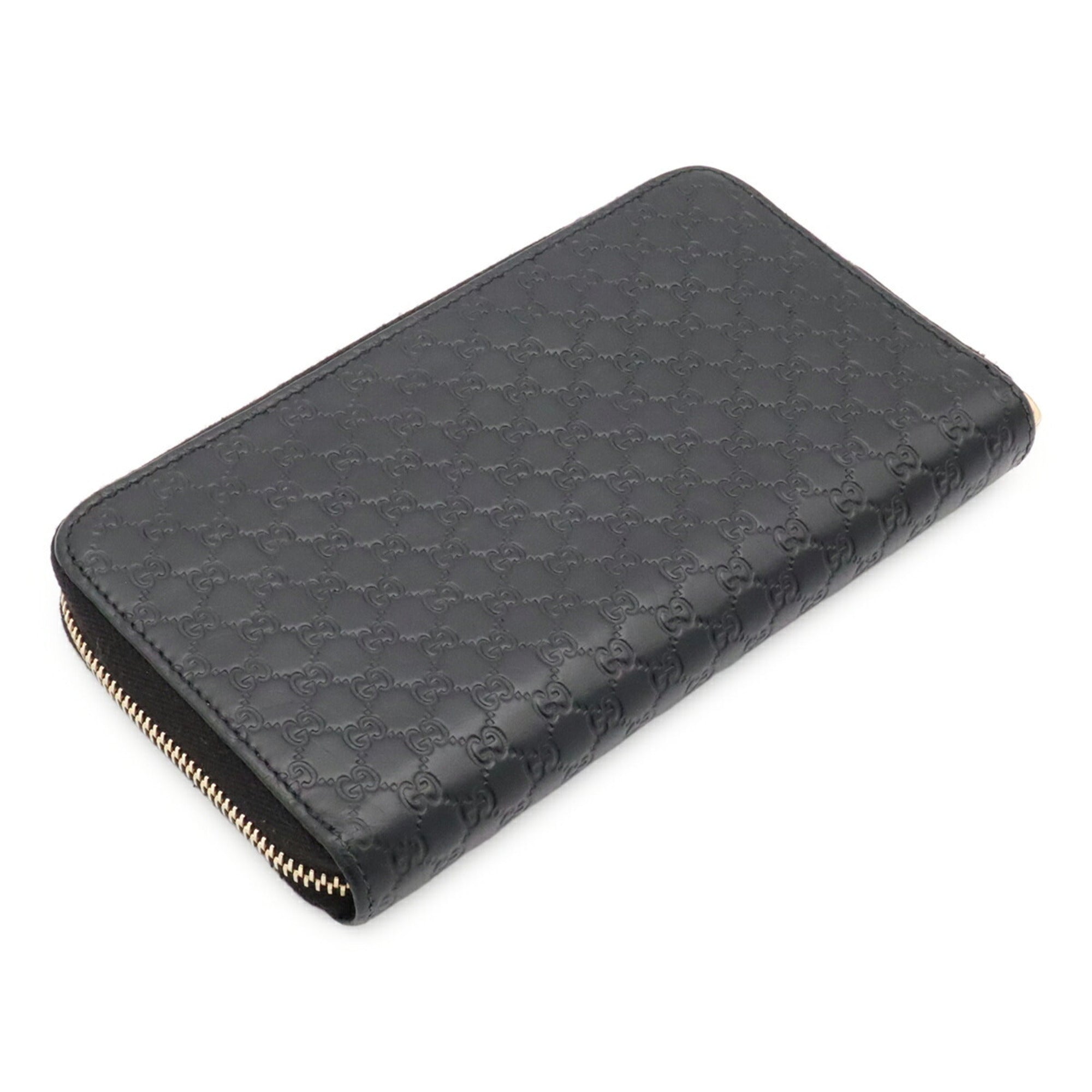 Gucci Black Leather Long Wallet (Bi-Fold) (Pre-Owned)
