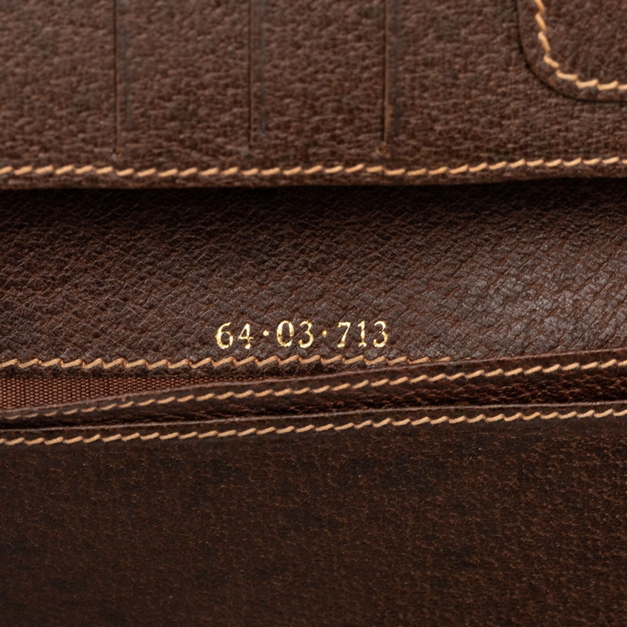Gucci Gg Supreme Beige Brown Pvc Leather Long Bill Wallet (Bi-Fold) (Pre-Owned)
