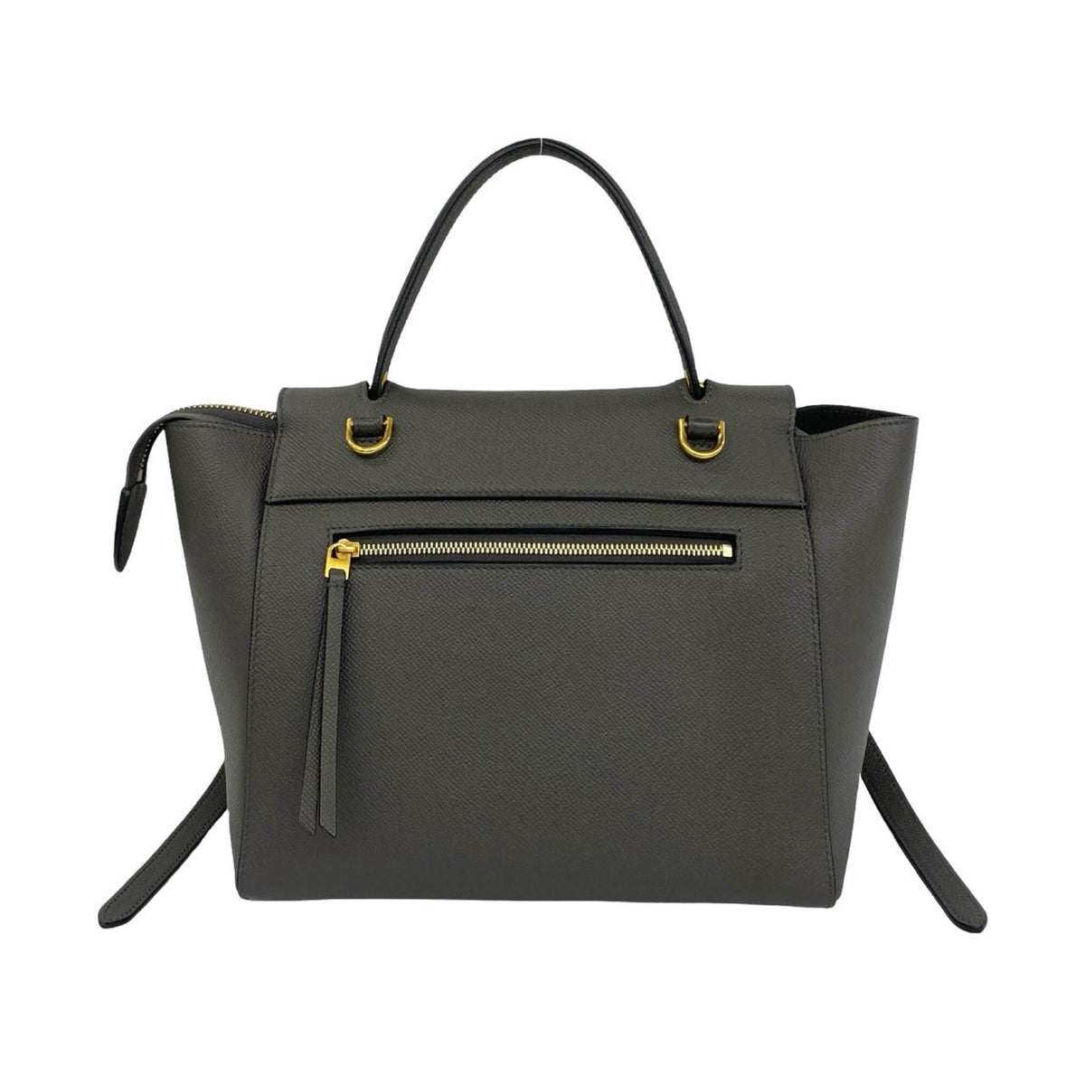 Celine Gray Leather Handbag Shoulder Bag Tote Bag (Pre-Owned)