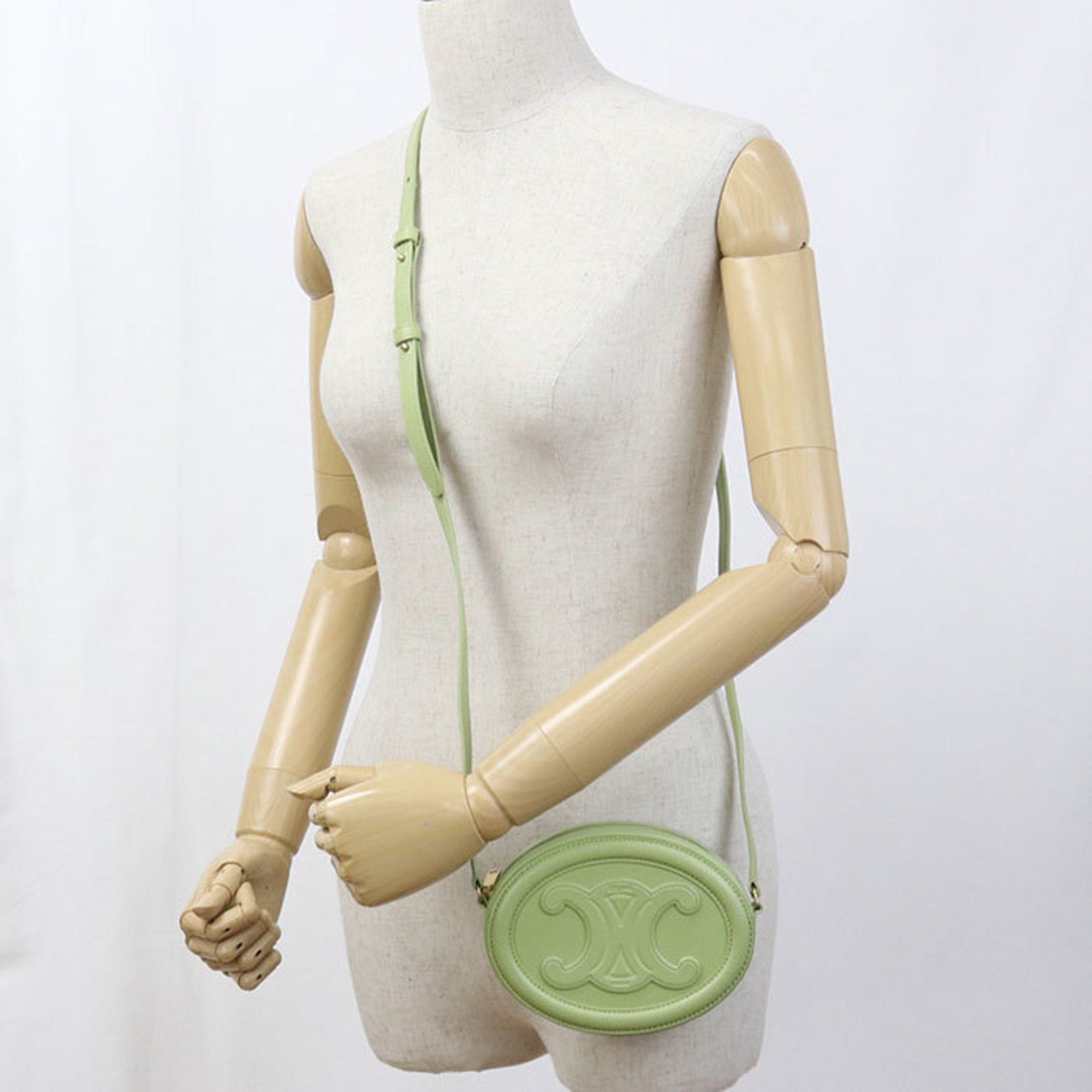 Celine Green Leather Shoulder Bag (Pre-Owned)