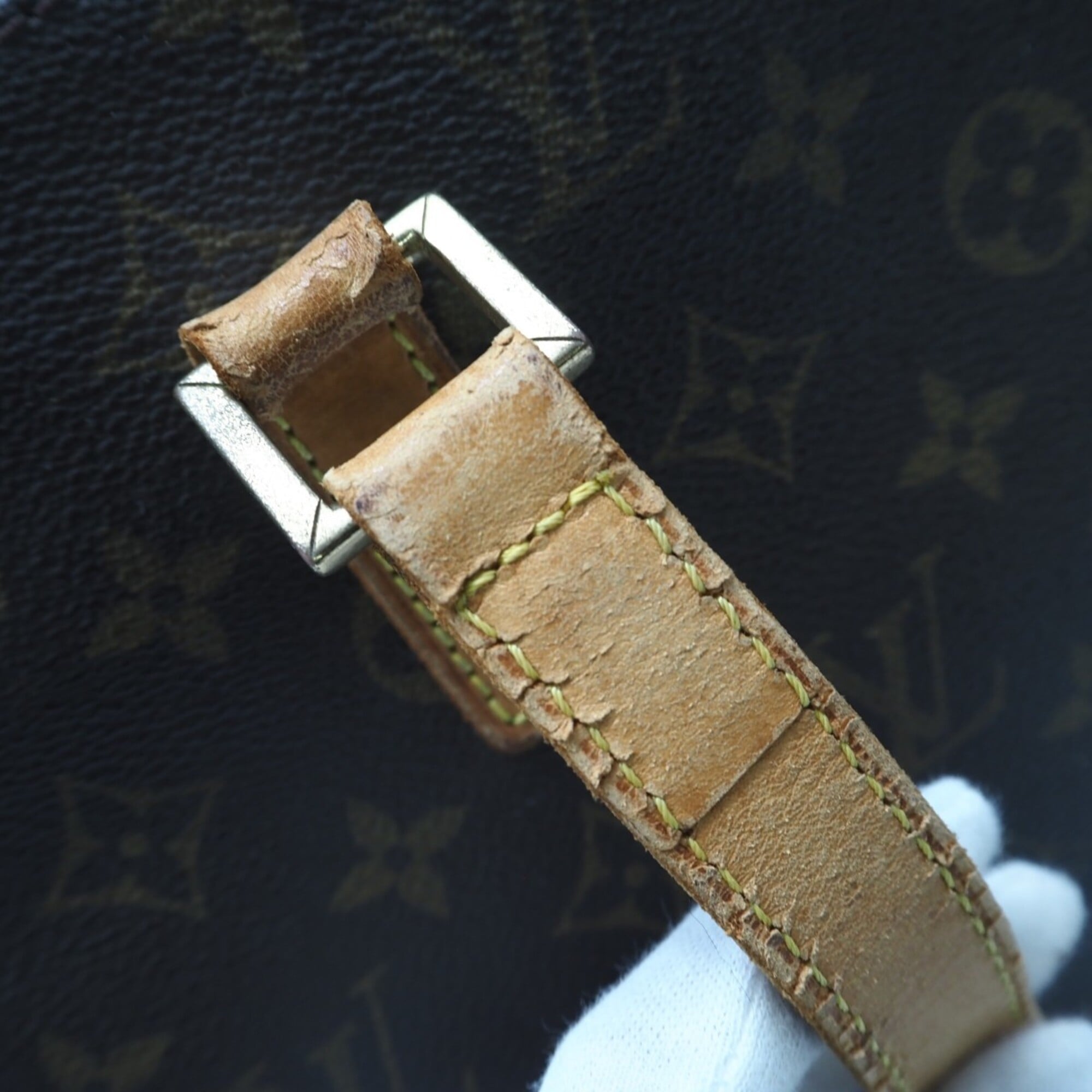 Louis Vuitton Monogram Brown Coated Canvas Leather Handbag (Pre-Owned)
