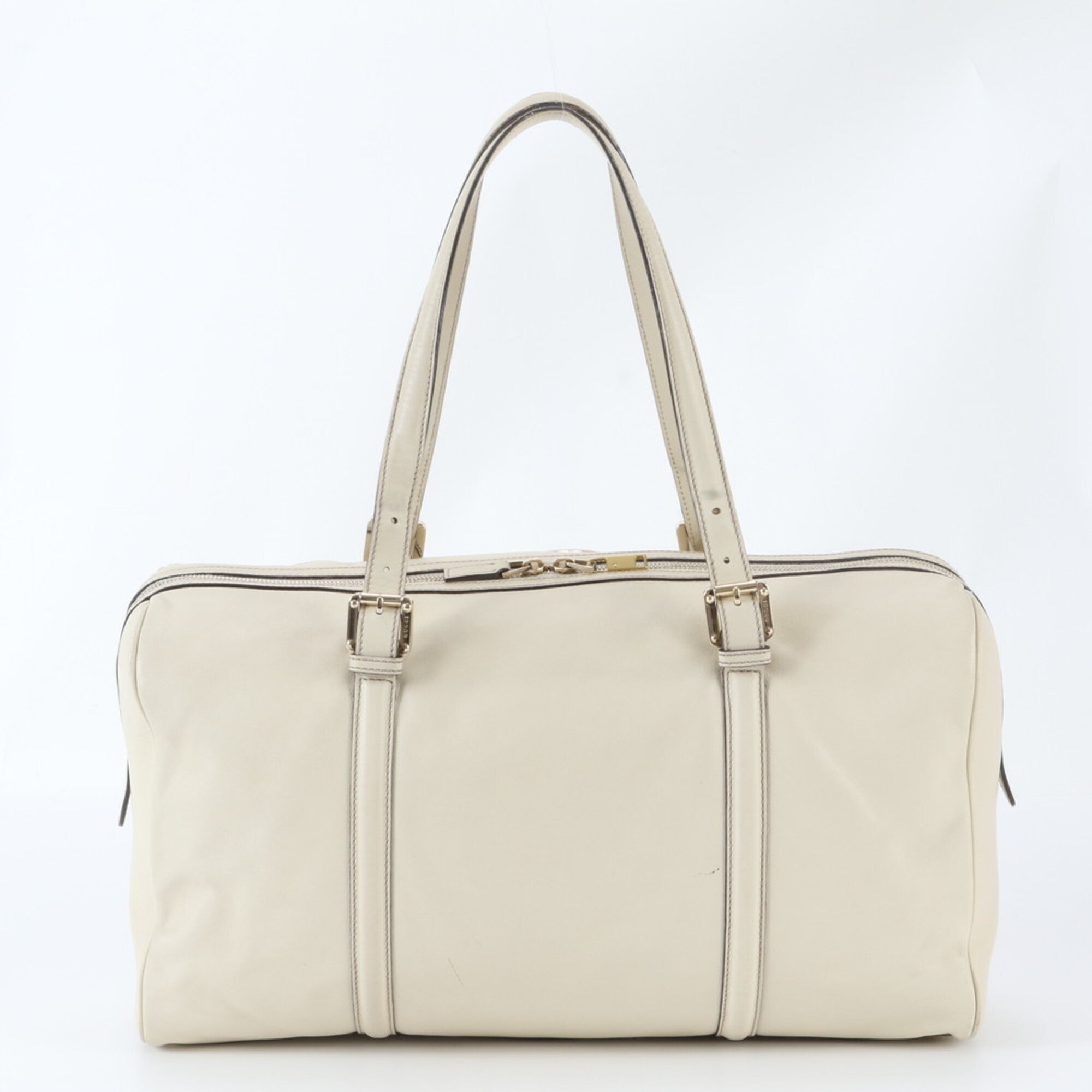 Gucci Beige Leather Handbag Tote Bag (Pre-Owned)