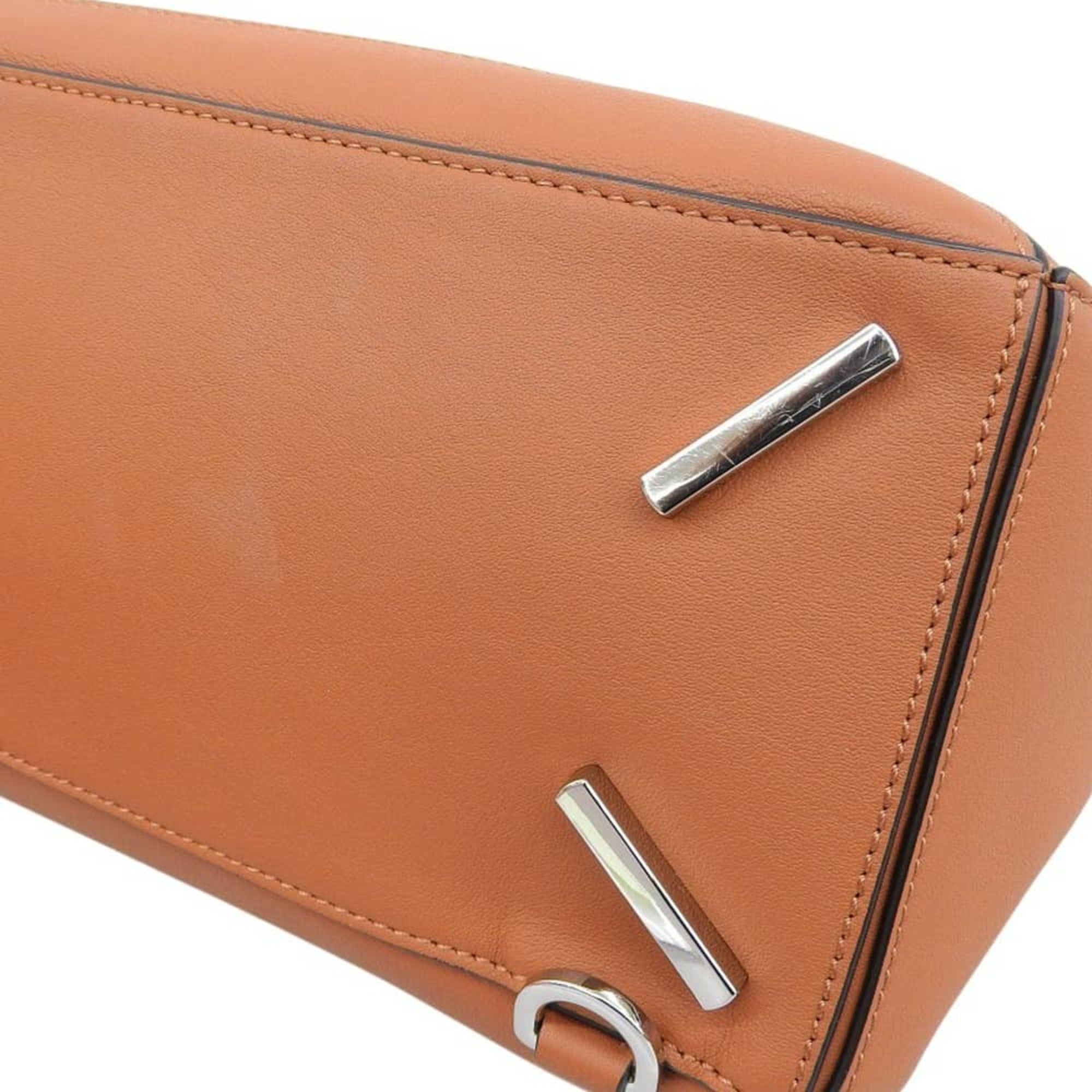Loewe Brown Leather Handbag Shoulder Bag (Pre-Owned)