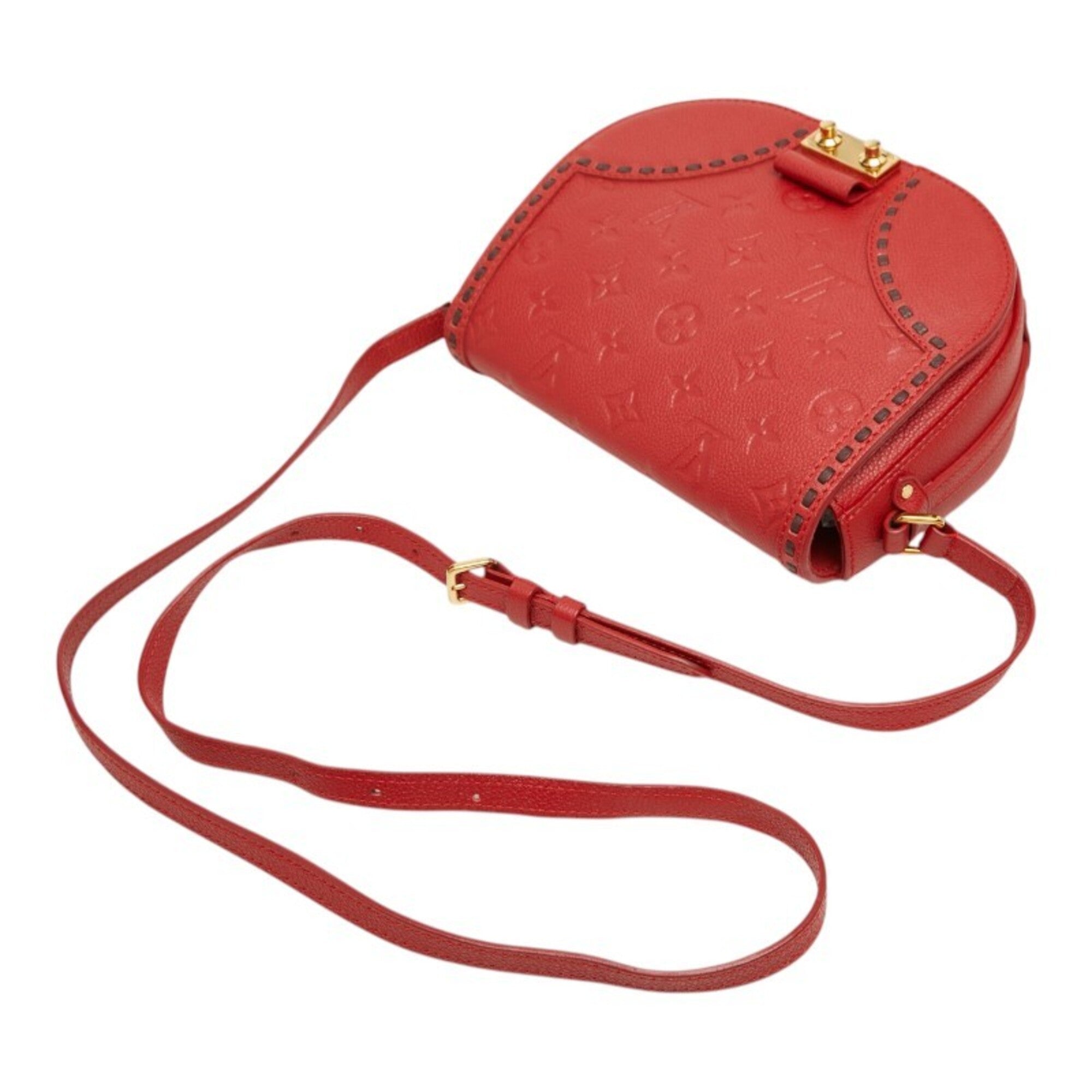 Louis Vuitton Cerise Monogram Red Color Leather Shoulder Bag (Pre-Owned)