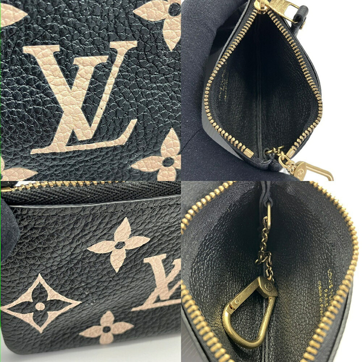 Louis Vuitton Beige Black Monogram Noir Monogram Empreinte Pouch (Pre-Owned)