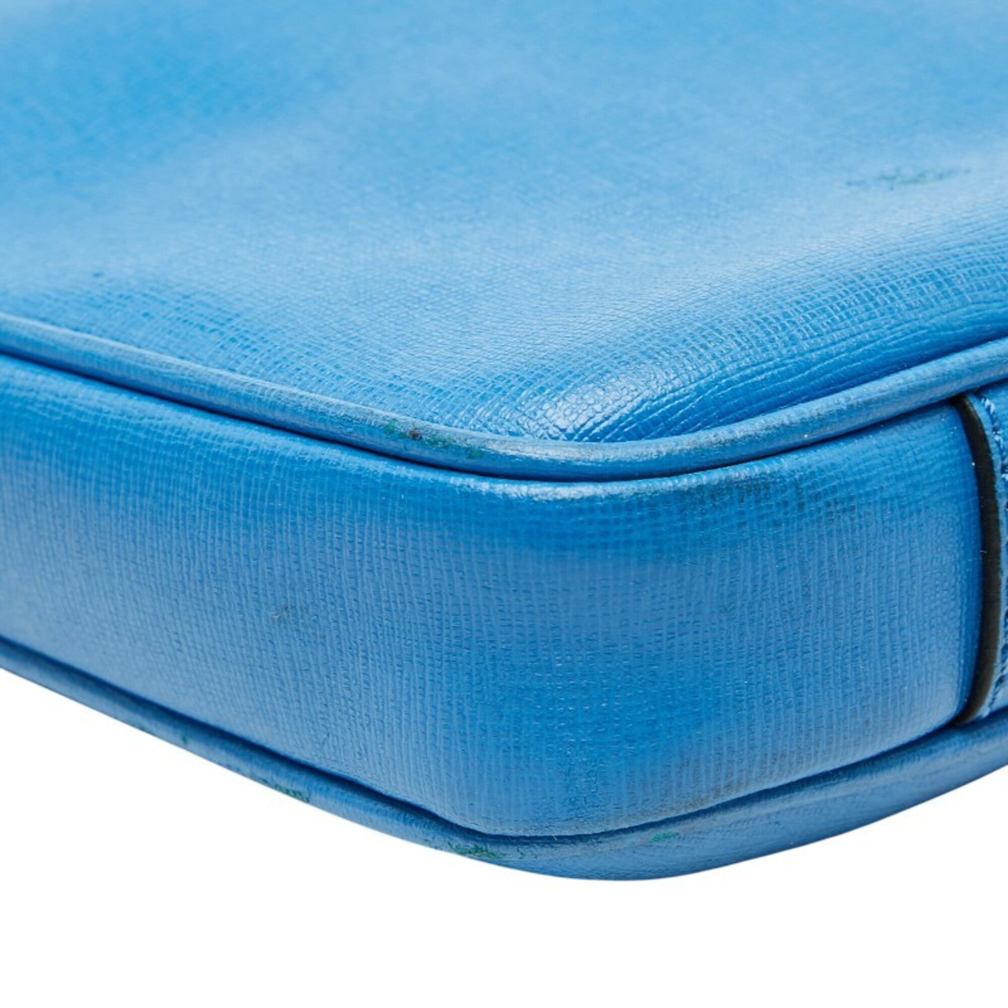 Fendi Light Blue Leather Briefcase (Pre-Owned)