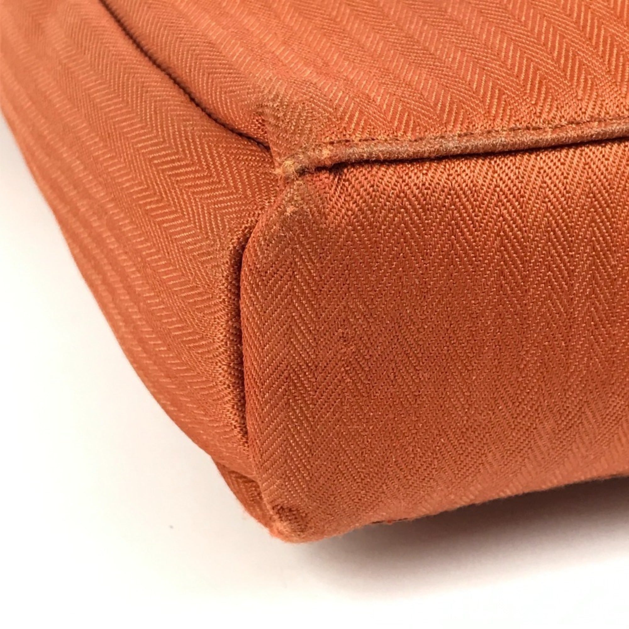 Hermes Orange Canvas Pochette Shoulder Bag (Pre-Owned)