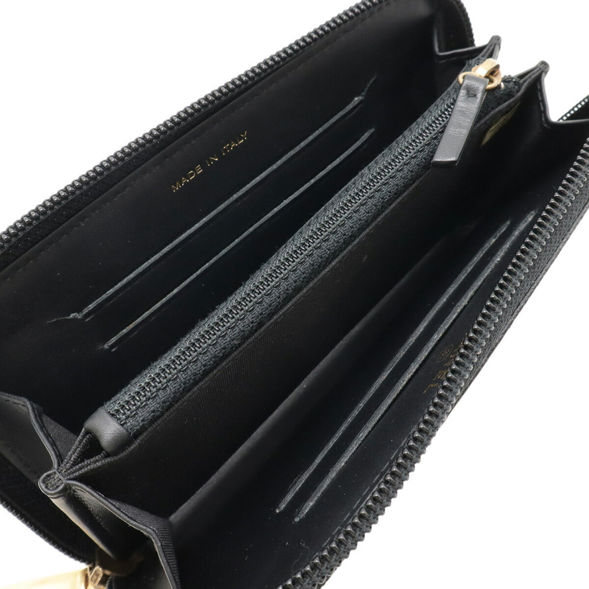 Chanel Black Grained Calfskin Leather Long Wallet (Bi-Fold) (Pre-Owned)