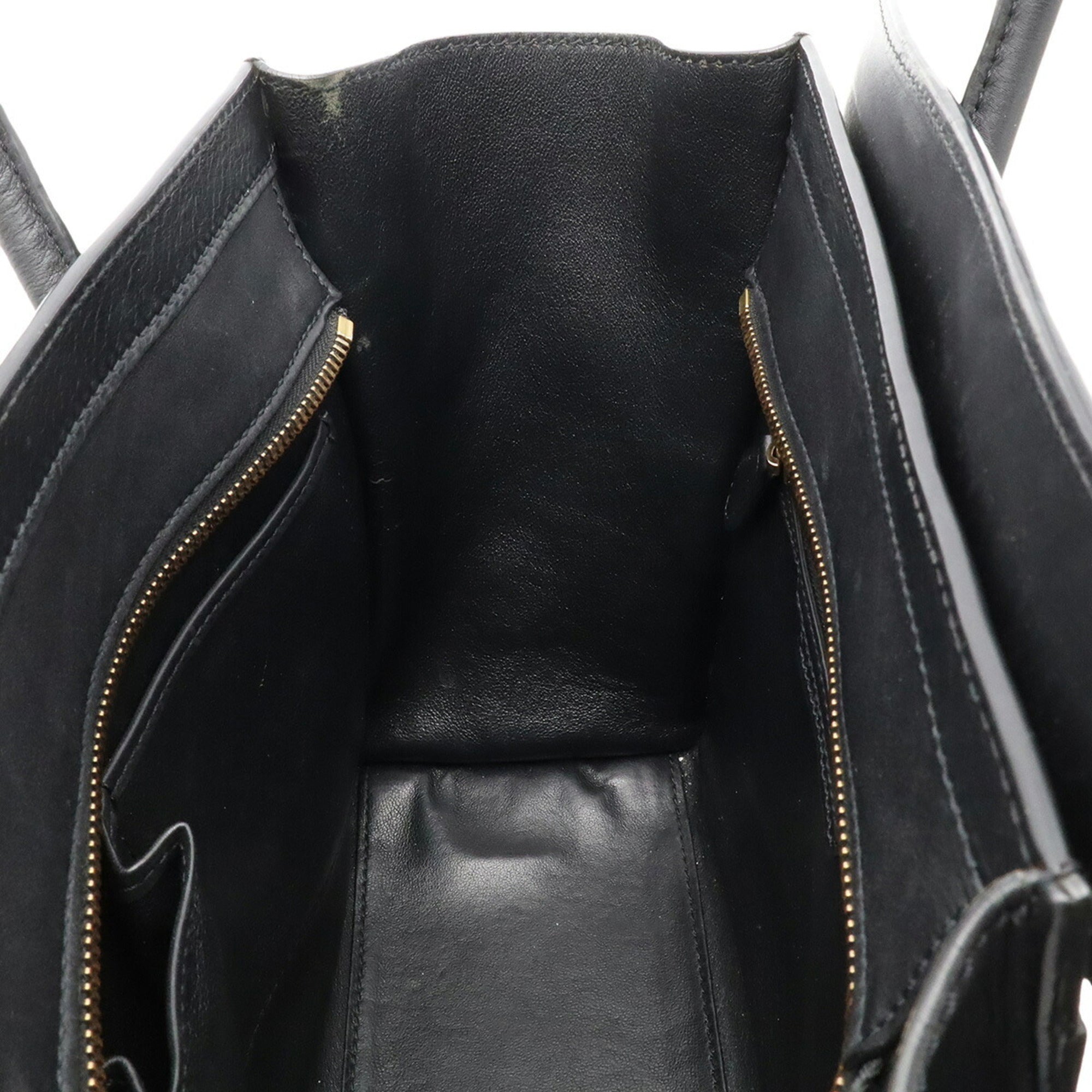 Celine Luggage Black Leather Handbag Tote Bag (Pre-Owned)