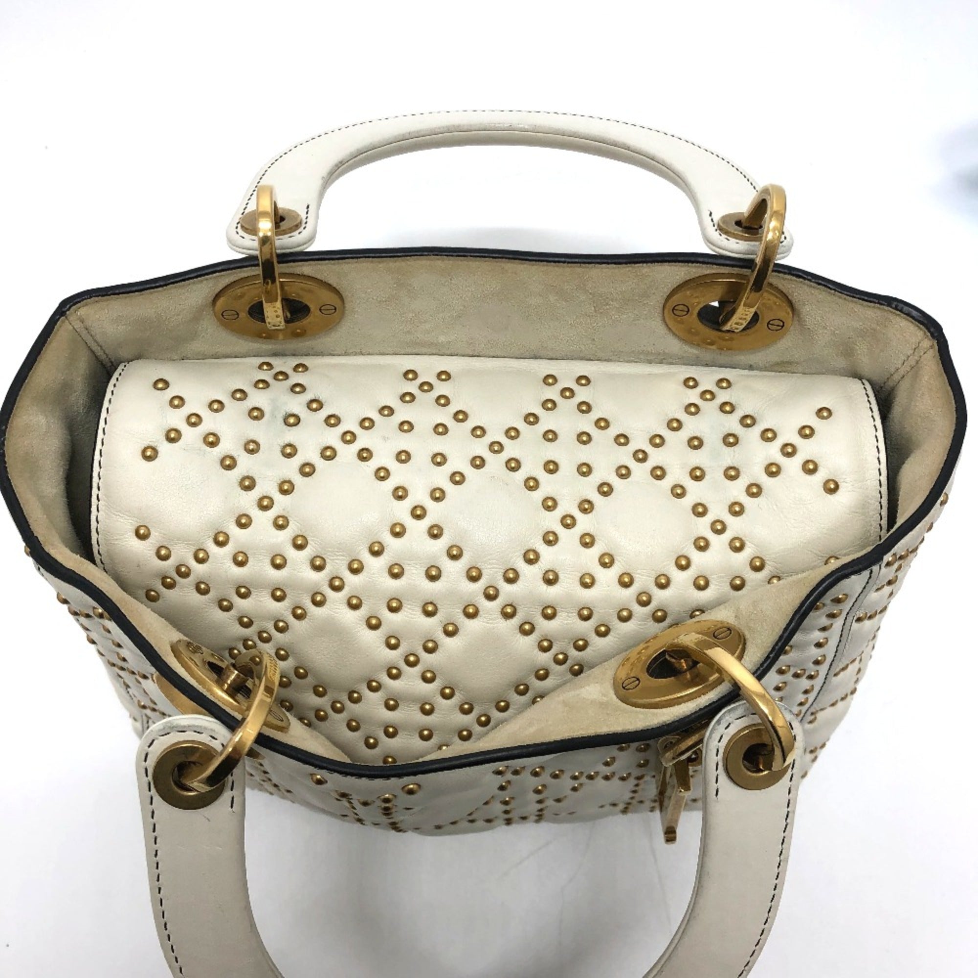Christian Dior White Leather Handbag (Pre-Owned)