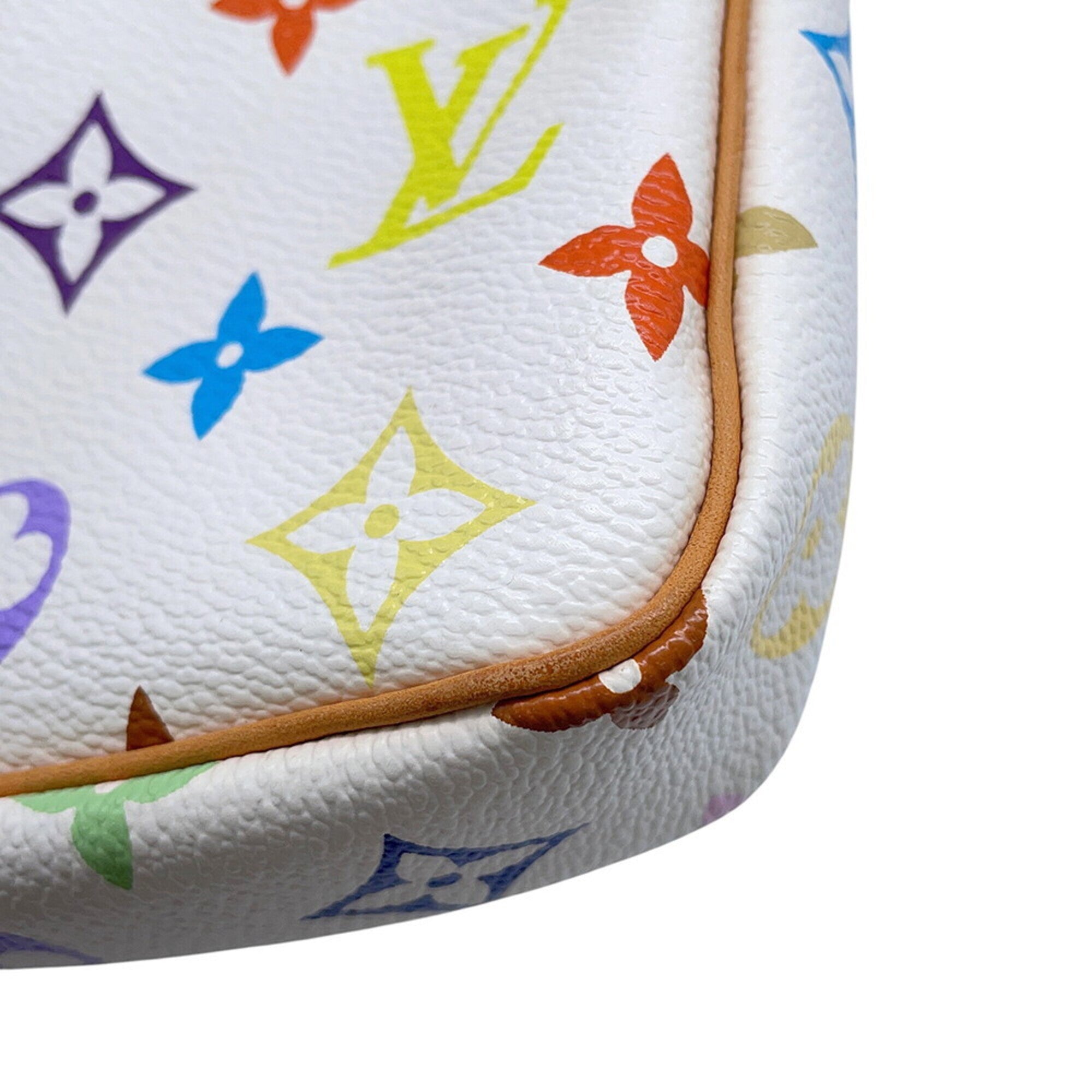Louis Vuitton Blanc Monogram Multicolore Handbag Pouch (Pre-Owned)