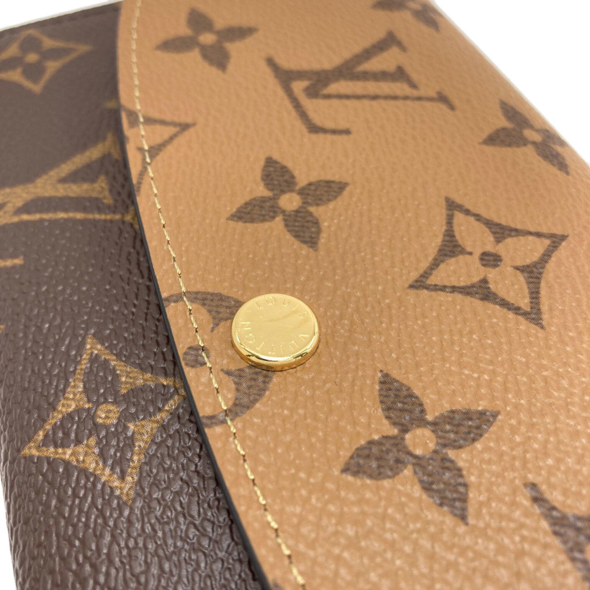 Louis Vuitton Brown Monogram Reverse Monogram Reverse Long Wallet (Bi-Fold) (Pre-Owned)