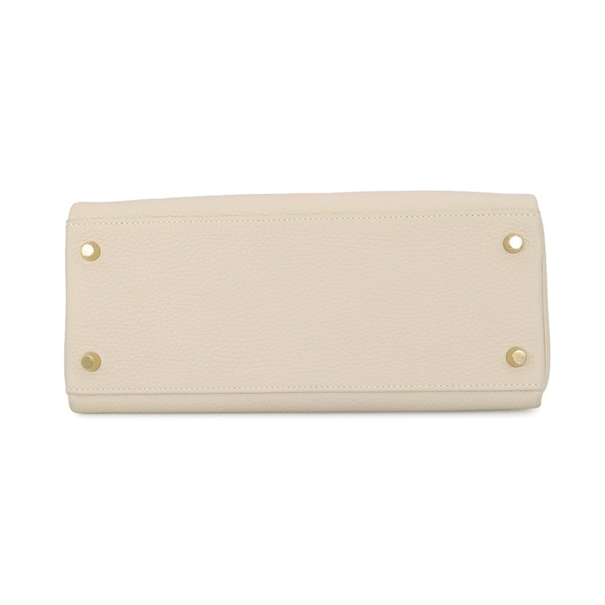 Hermes Kelly Gold Taurillon Clemence Leather Handbag (Pre-Owned)