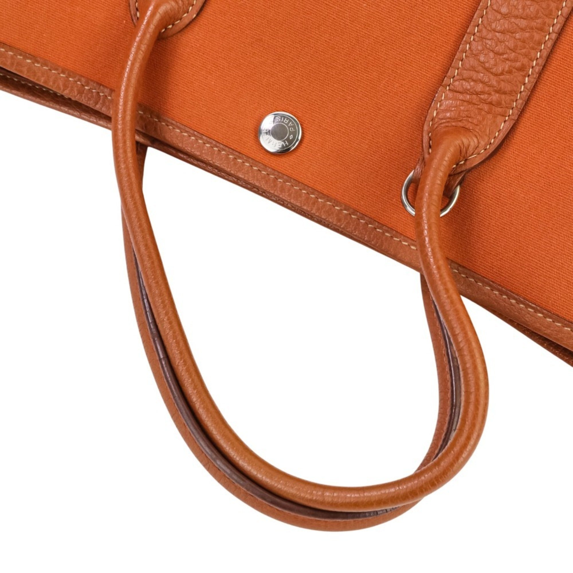 Hermes Orange Potiron Toile Officier Negonda Leather Tote Bag (Pre-Owned)