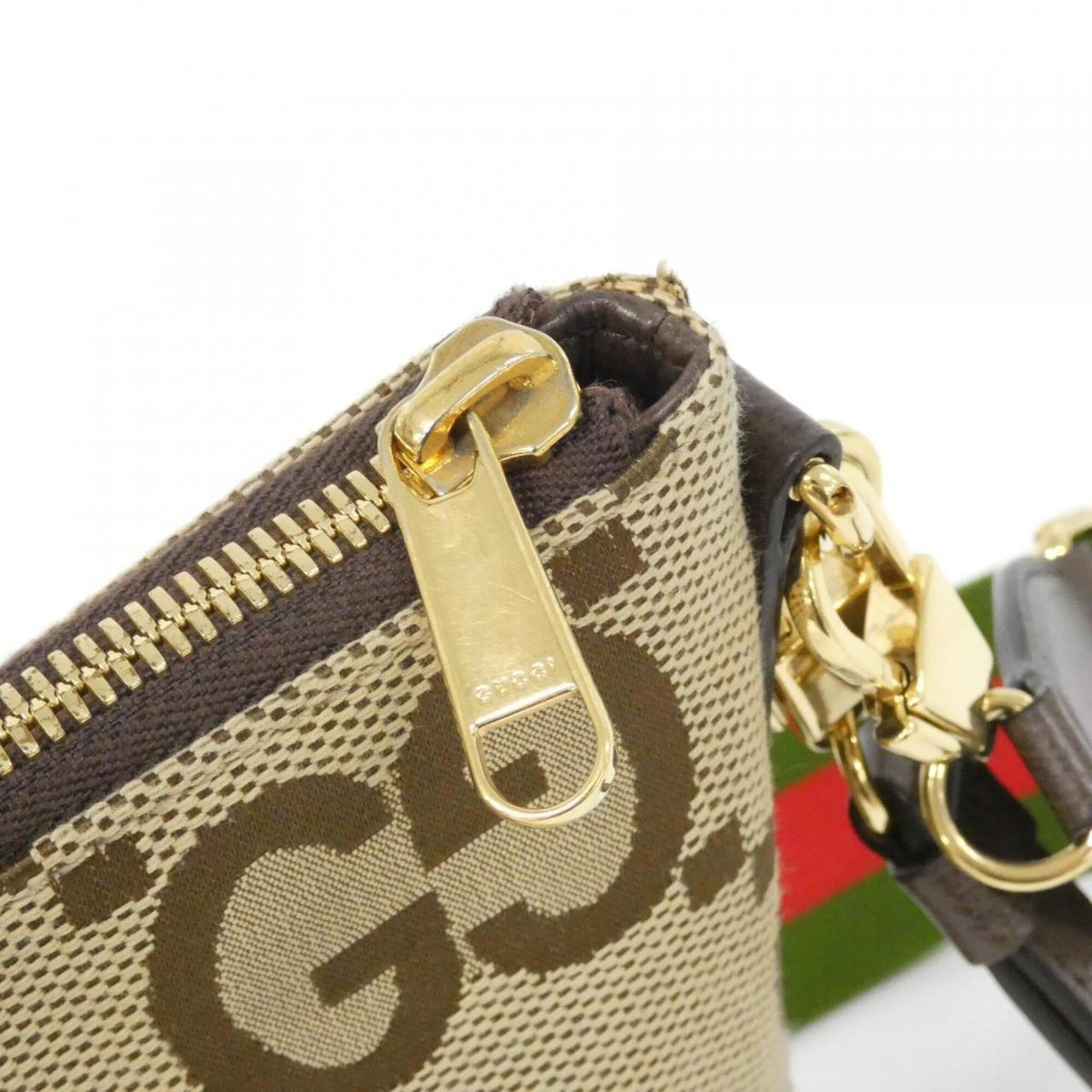 Gucci Gg Canvas Brown Camel Gg Canvas Shoulder Bag (Pre-Owned)