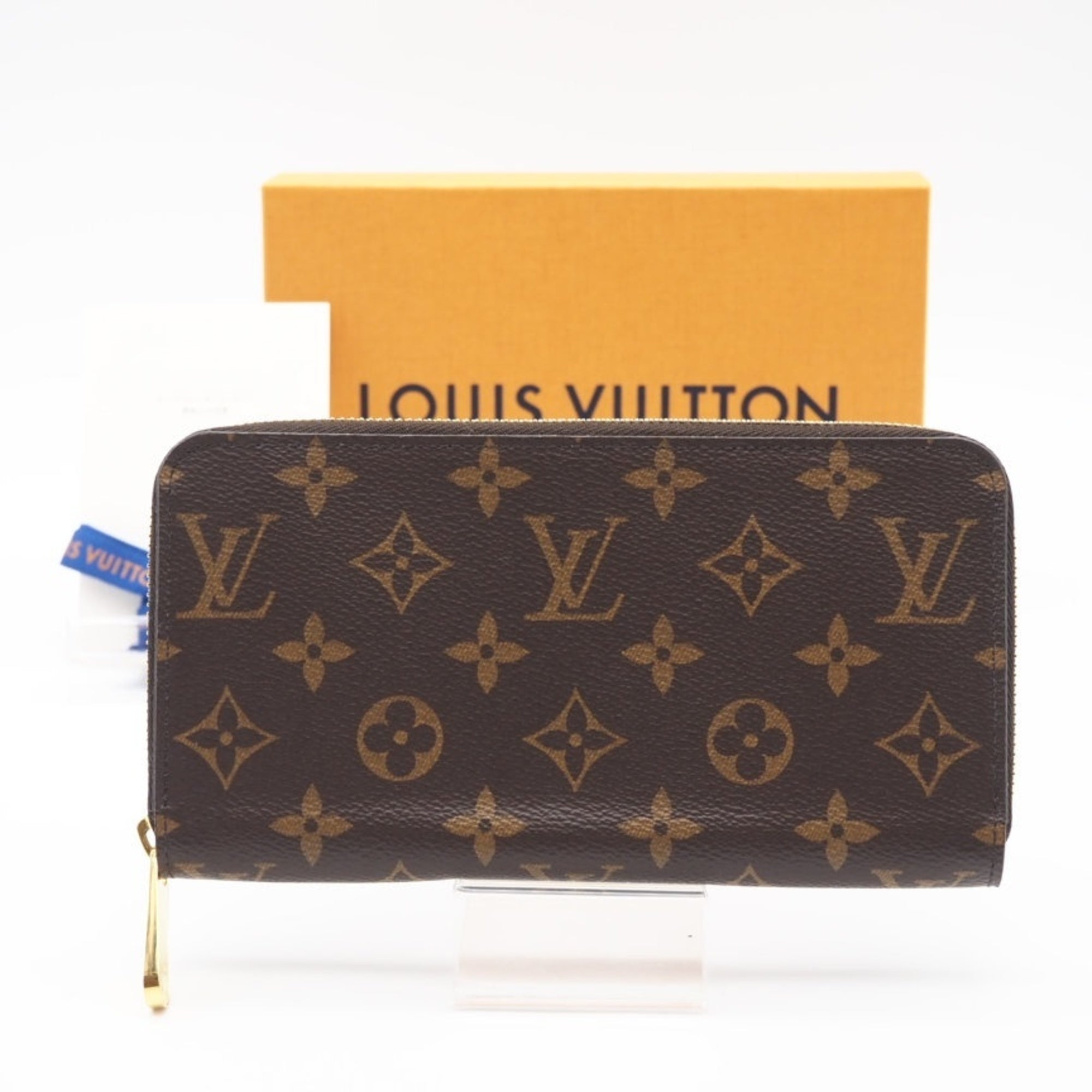 Louis Vuitton Monogram Beige Brown Coated Canvas Long Wallet (Bi-Fold) (Pre-Owned)