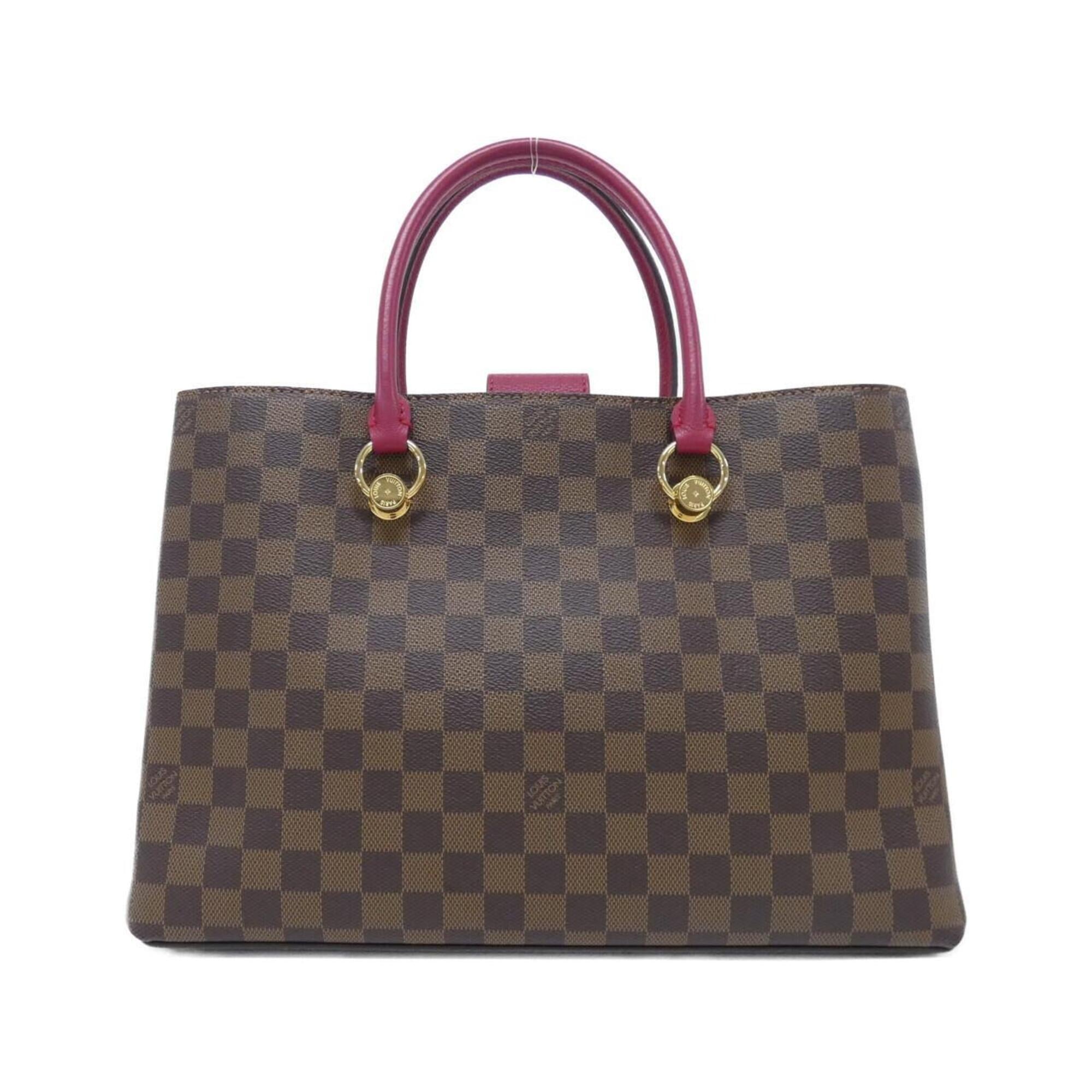 Louis Vuitton Ebene Coated Canvas Leather Handbag (Pre-Owned)