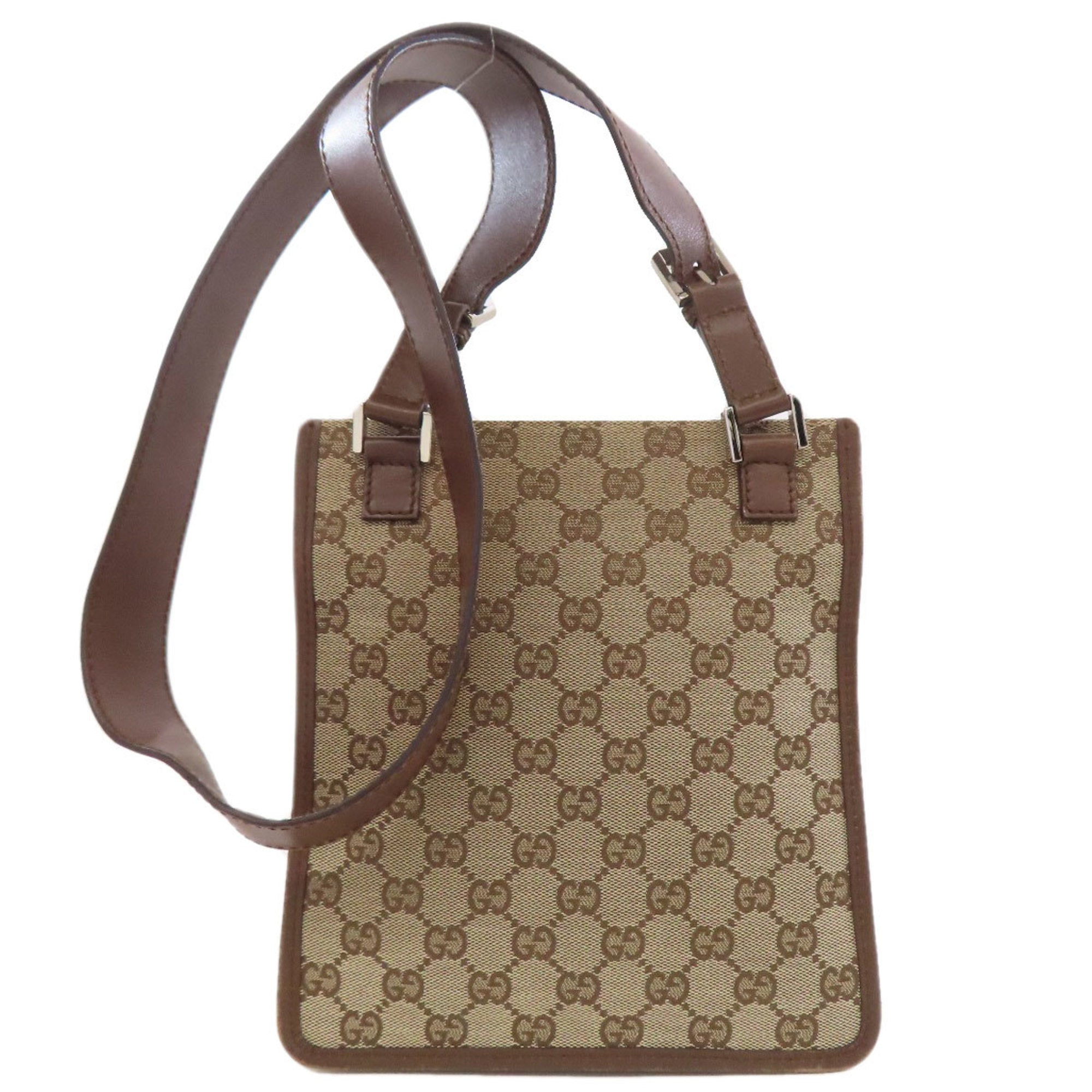 Gucci Brown Canvas Shoulder Bag (Pre-Owned)