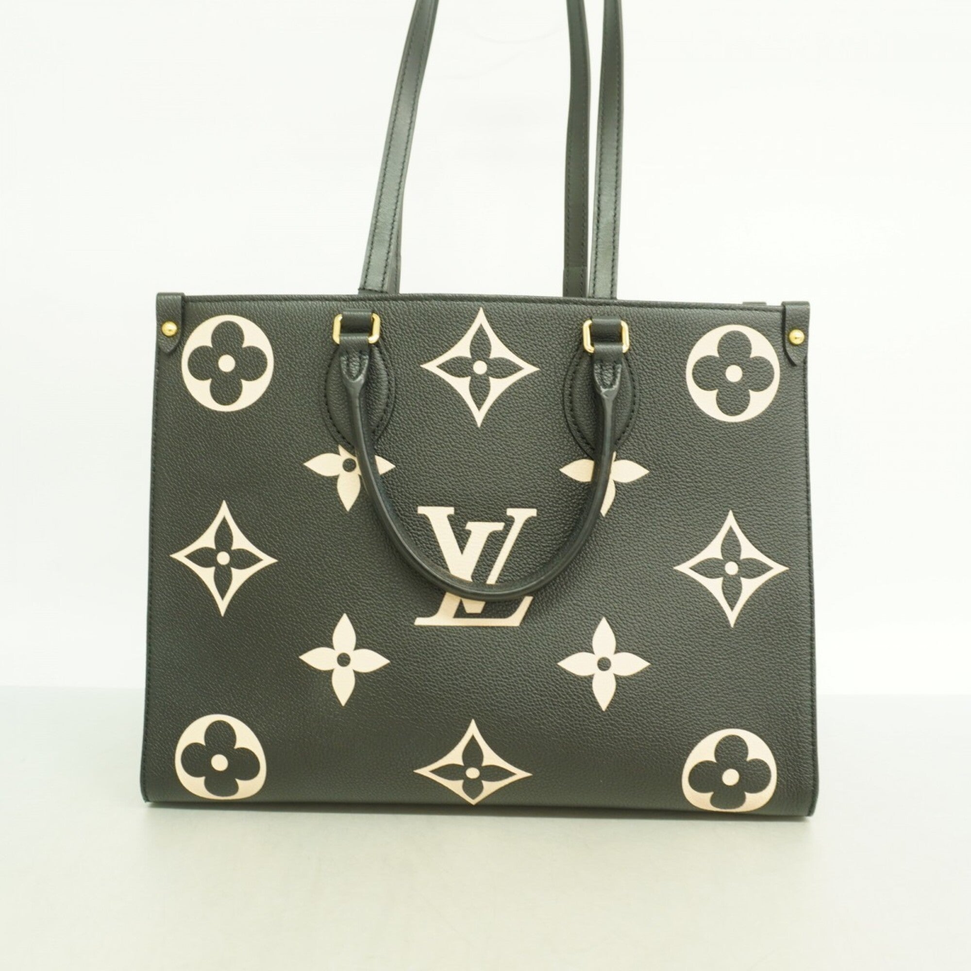 Louis Vuitton Beige Black Tote Bag (Pre-Owned)