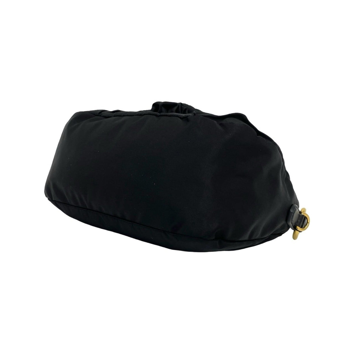 Prada Black Nylon Leather Handbag Shoulder Bag (Pre-Owned)
