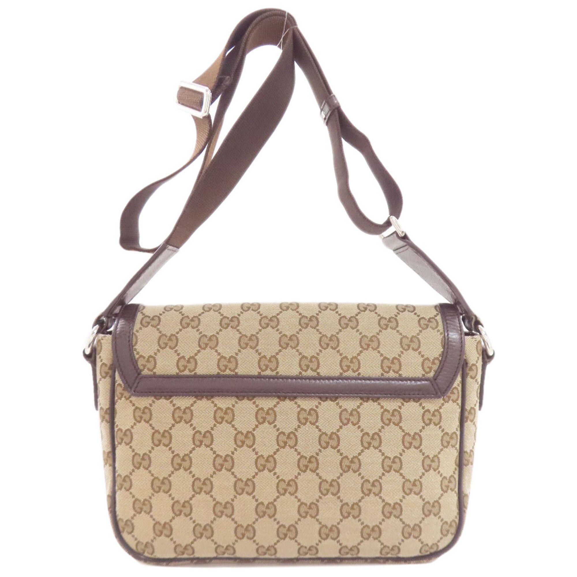 Gucci Brown Canvas Shoulder Bag (Pre-Owned)