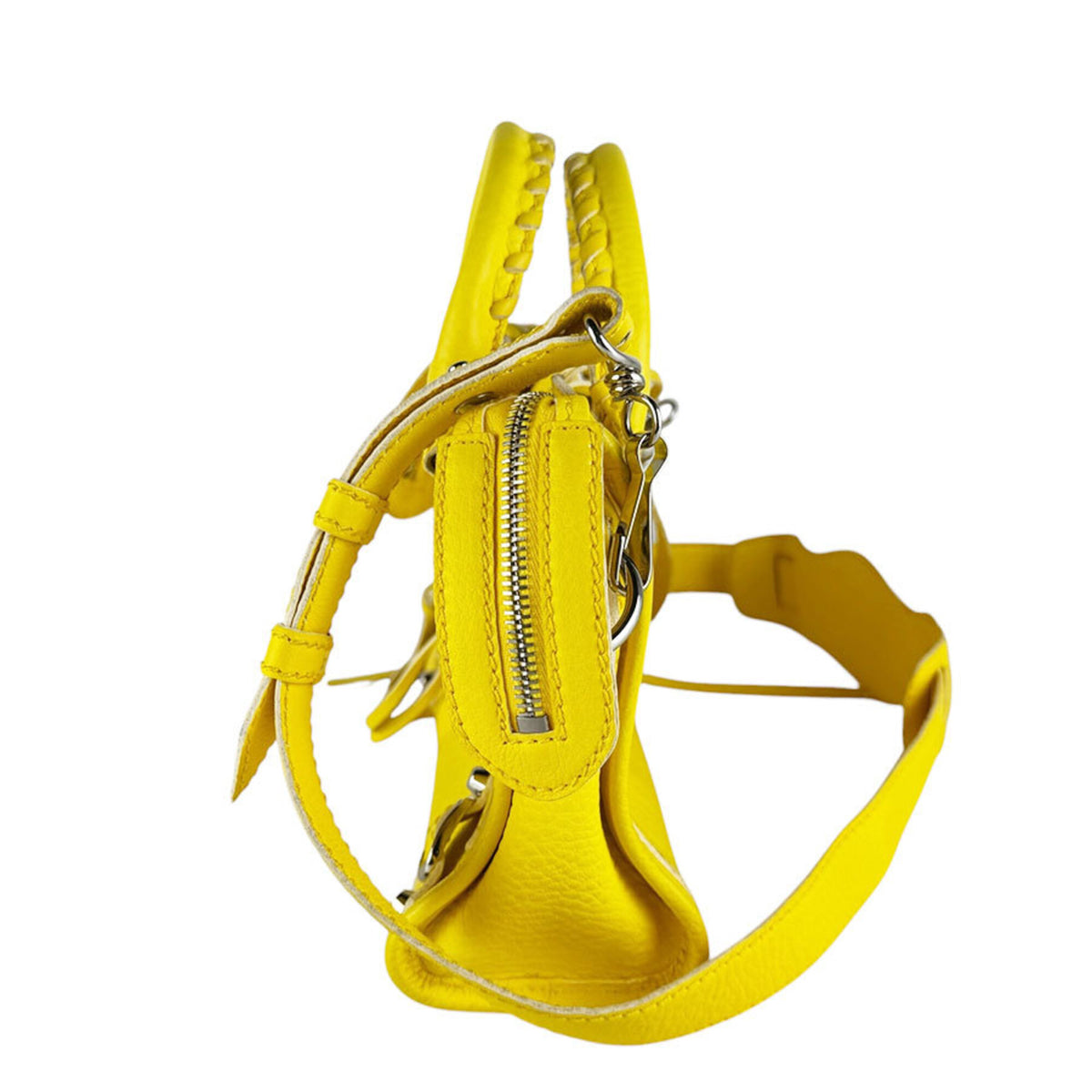 Balenciaga Yellow Leather Handbag Shoulder Bag (Pre-Owned)