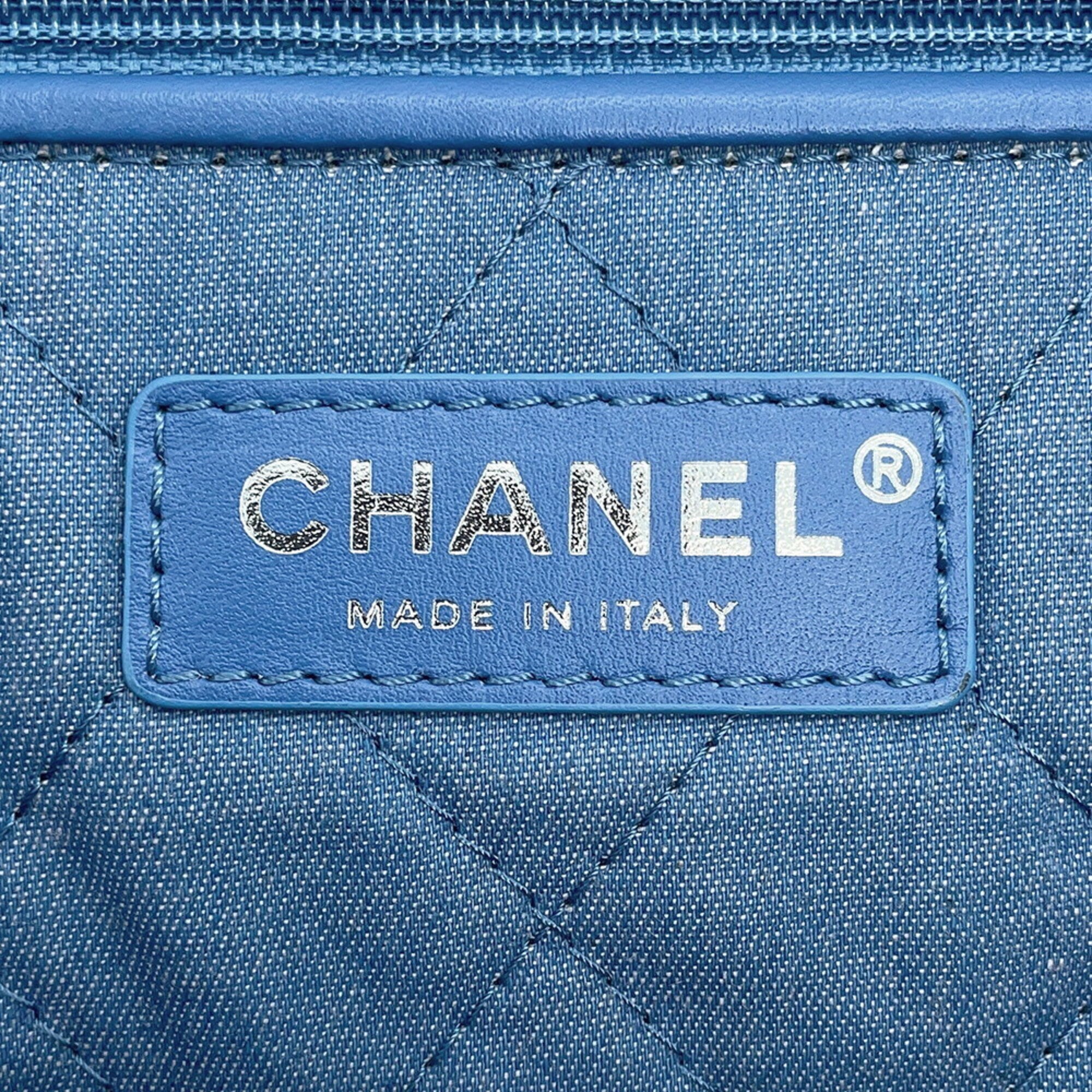 Chanel Blue Pink Denim Handbag Pouch Shoulder Bag (Pre-Owned)
