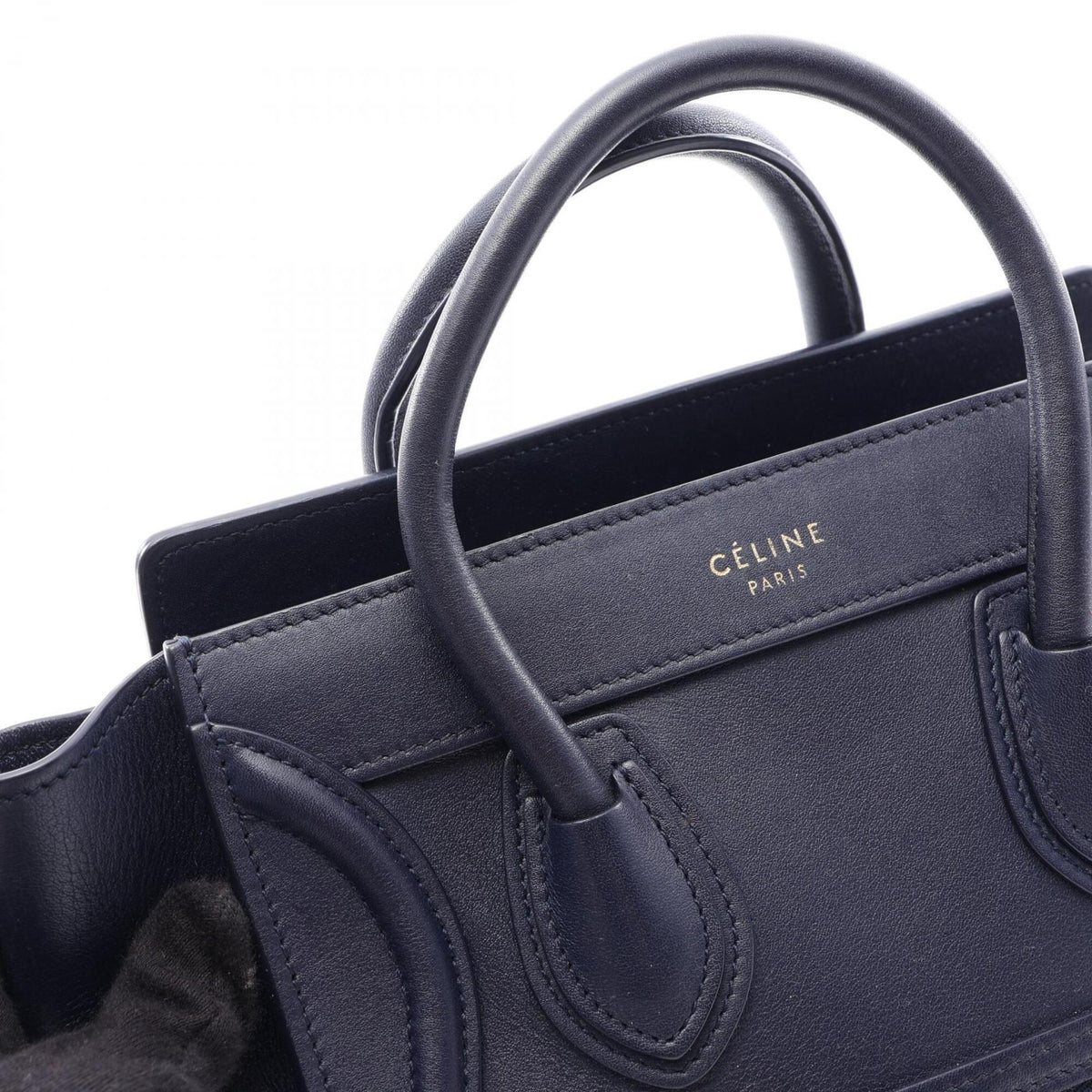Celine Navy Leather Handbag (Pre-Owned)
