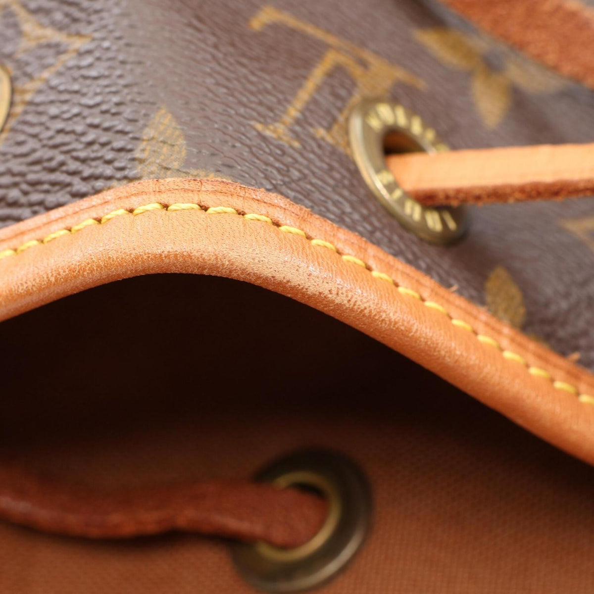 Louis Vuitton Brown Coated Canvas Leather Backpack Handbag (Pre-Owned)