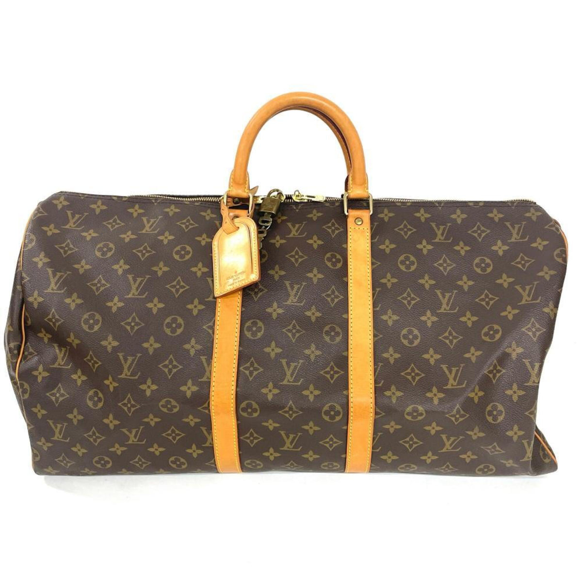 Louis Vuitton Brown Monogram Canvas Boston Bag (Pre-Owned)