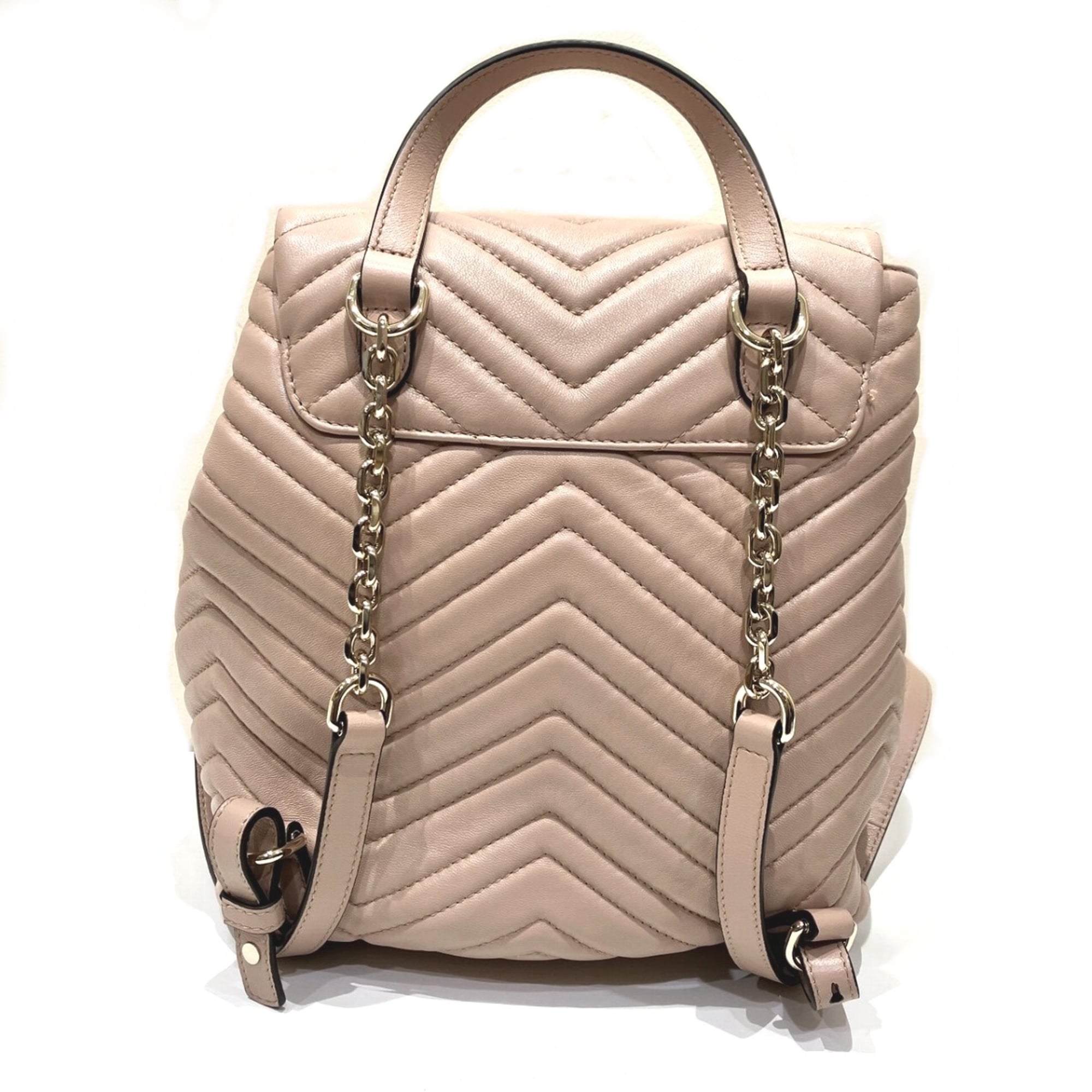 Gucci Beige Leather Backpack (Pre-Owned)