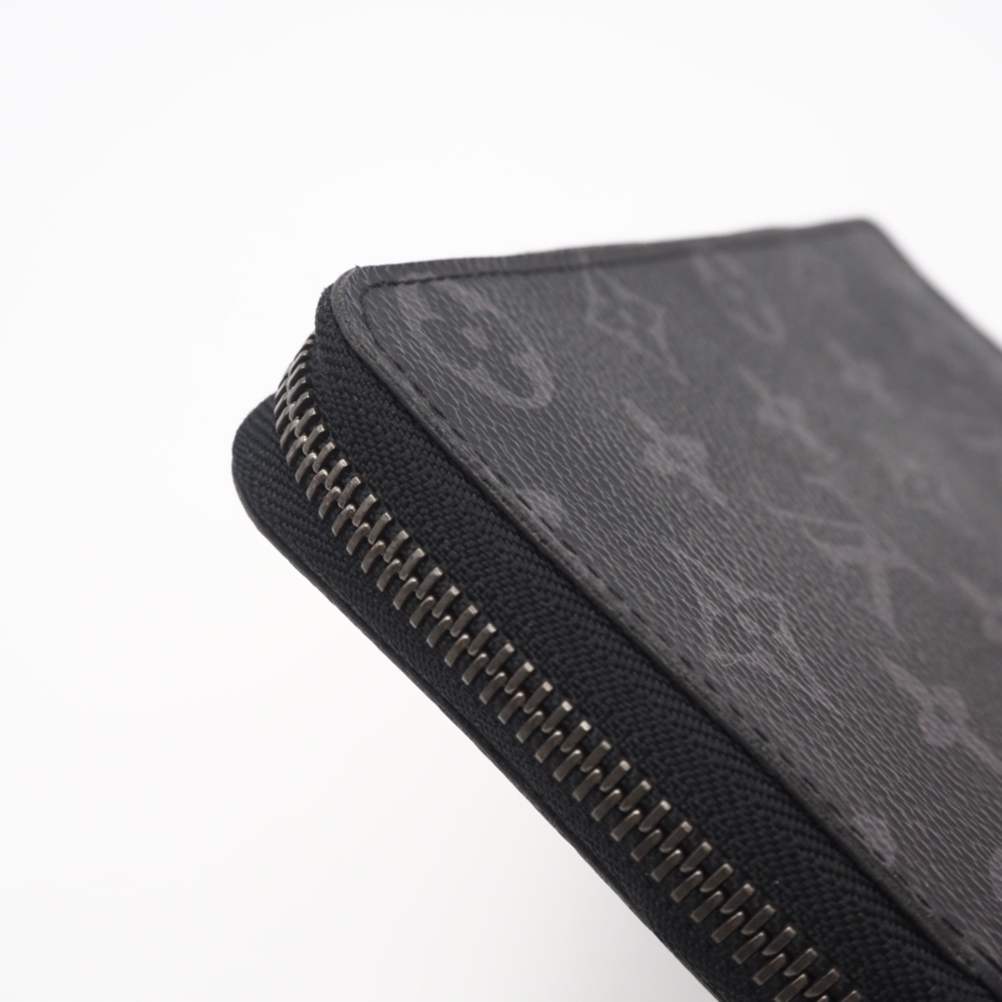 Louis Vuitton Black Gray Coated Canvas Leather Long Wallet (Bi-Fold) (Pre-Owned)
