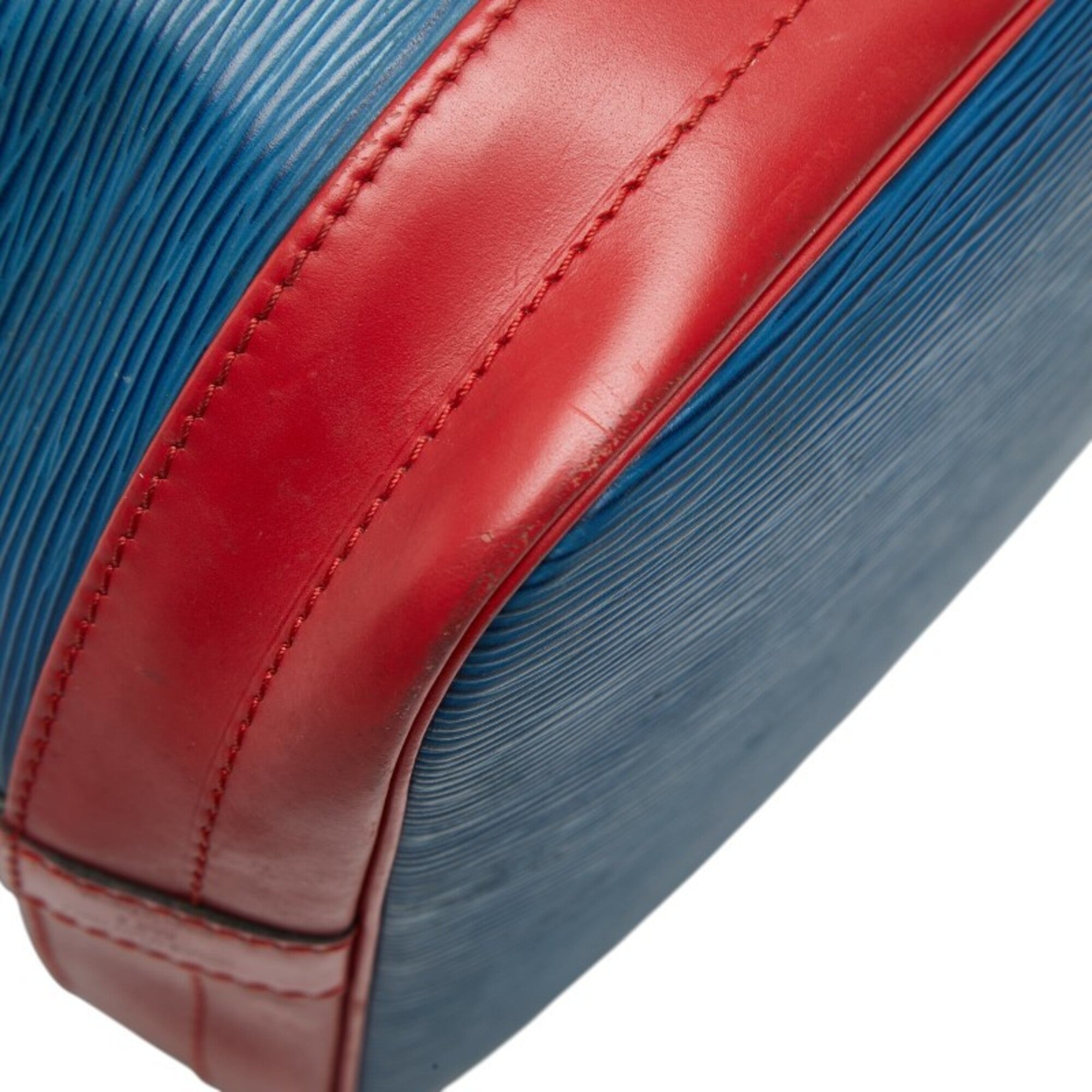 Louis Vuitton Epi Borneo Green Castilian Red Toledo Blue Leather Shoulder Bag (Pre-Owned)