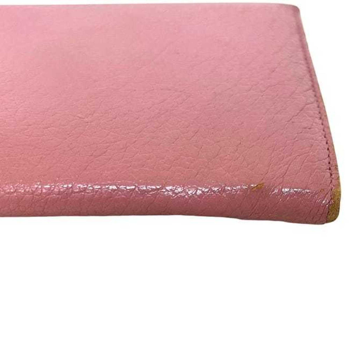 Miu Miu Pink Leather Long Wallet (Bi-Fold) (Pre-Owned)