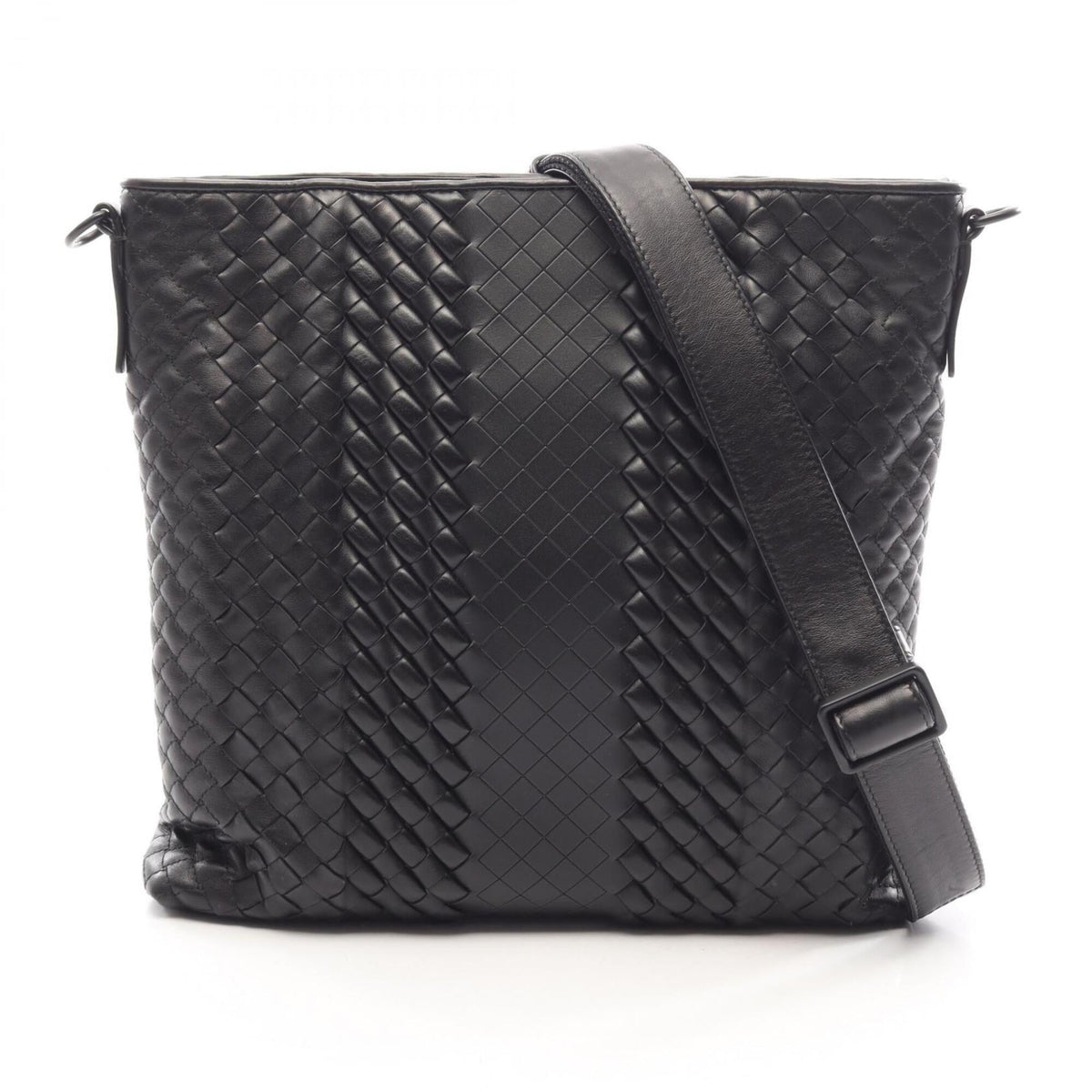 Bottega Veneta Black Leather Handbag Shoulder Bag (Pre-Owned)