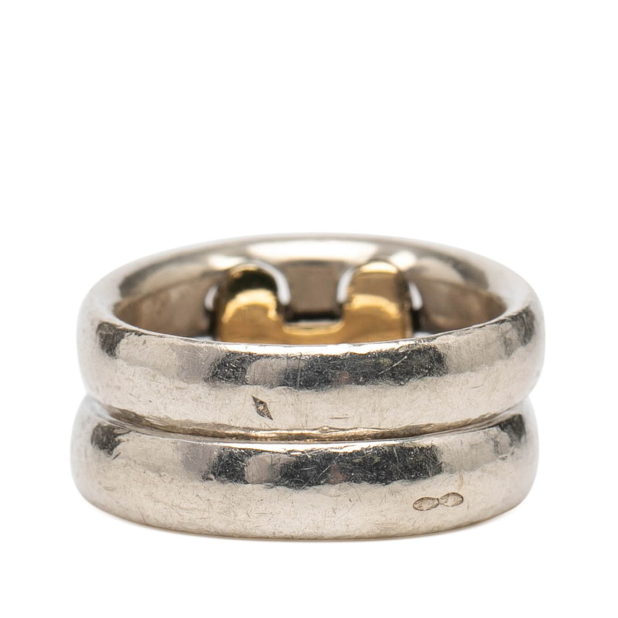 Hermes Yellow Gold (18K) Silver 925 Band Ring (Pre-Owned)