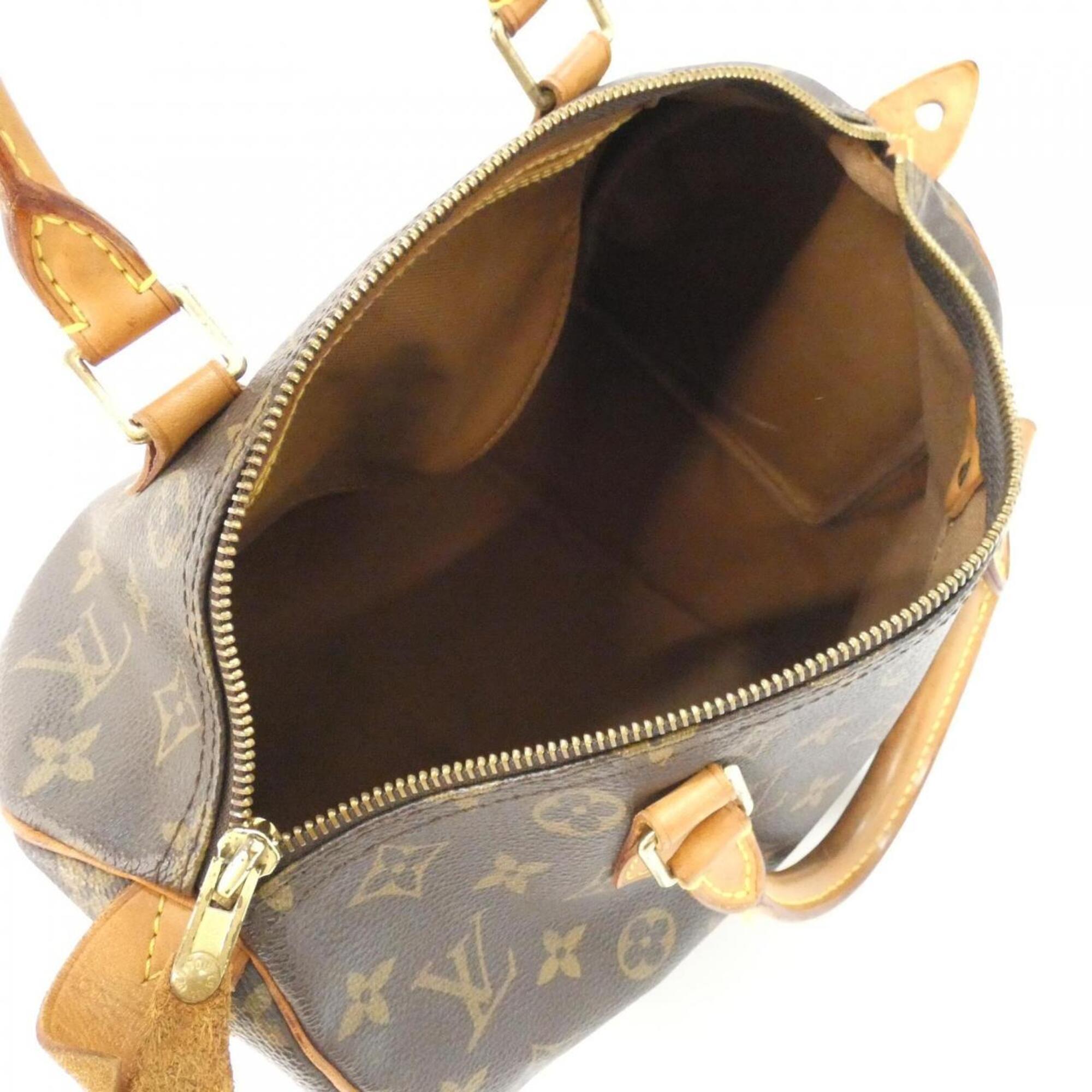 Louis Vuitton Monogram Marron Coated Canvas Boston Bag (Pre-Owned)