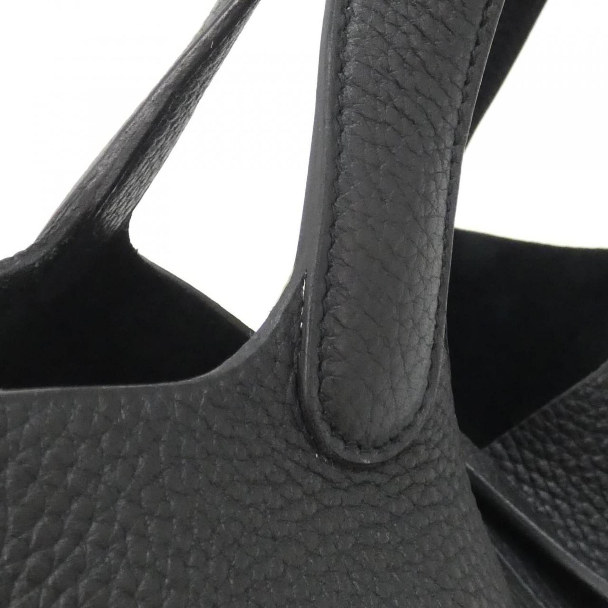 Hermes Black Taurillon Clemence Leather Handbag (Pre-Owned)