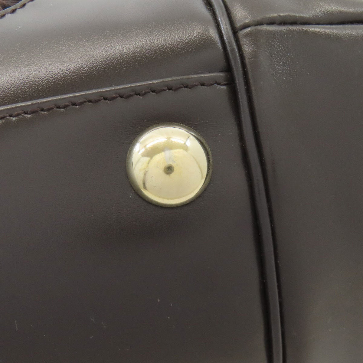 Gucci Dark Brown Nylon Tote Bag (Pre-Owned)