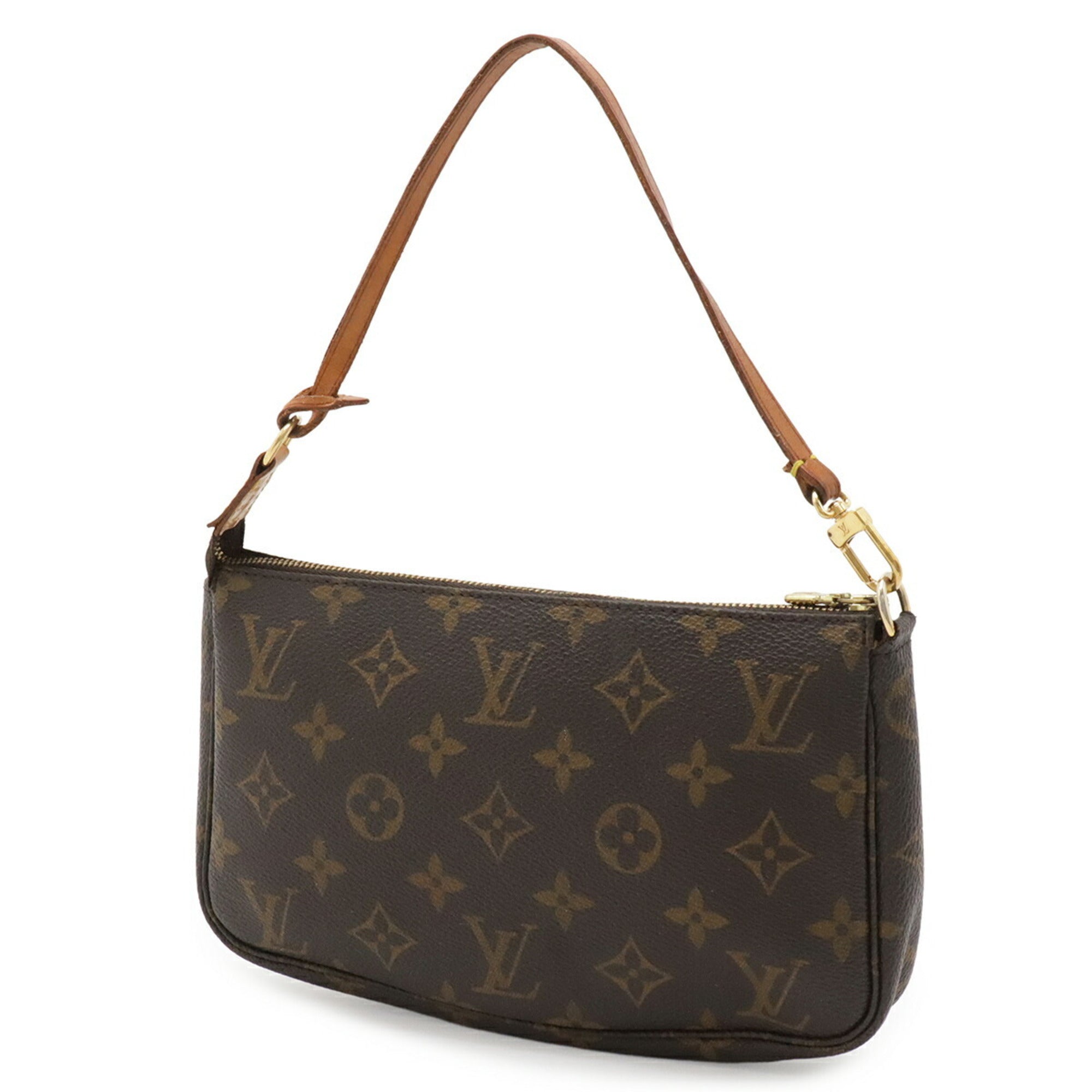 Louis Vuitton Brown Monogram Canvas Handbag Pochette Pouch (Pre-Owned)
