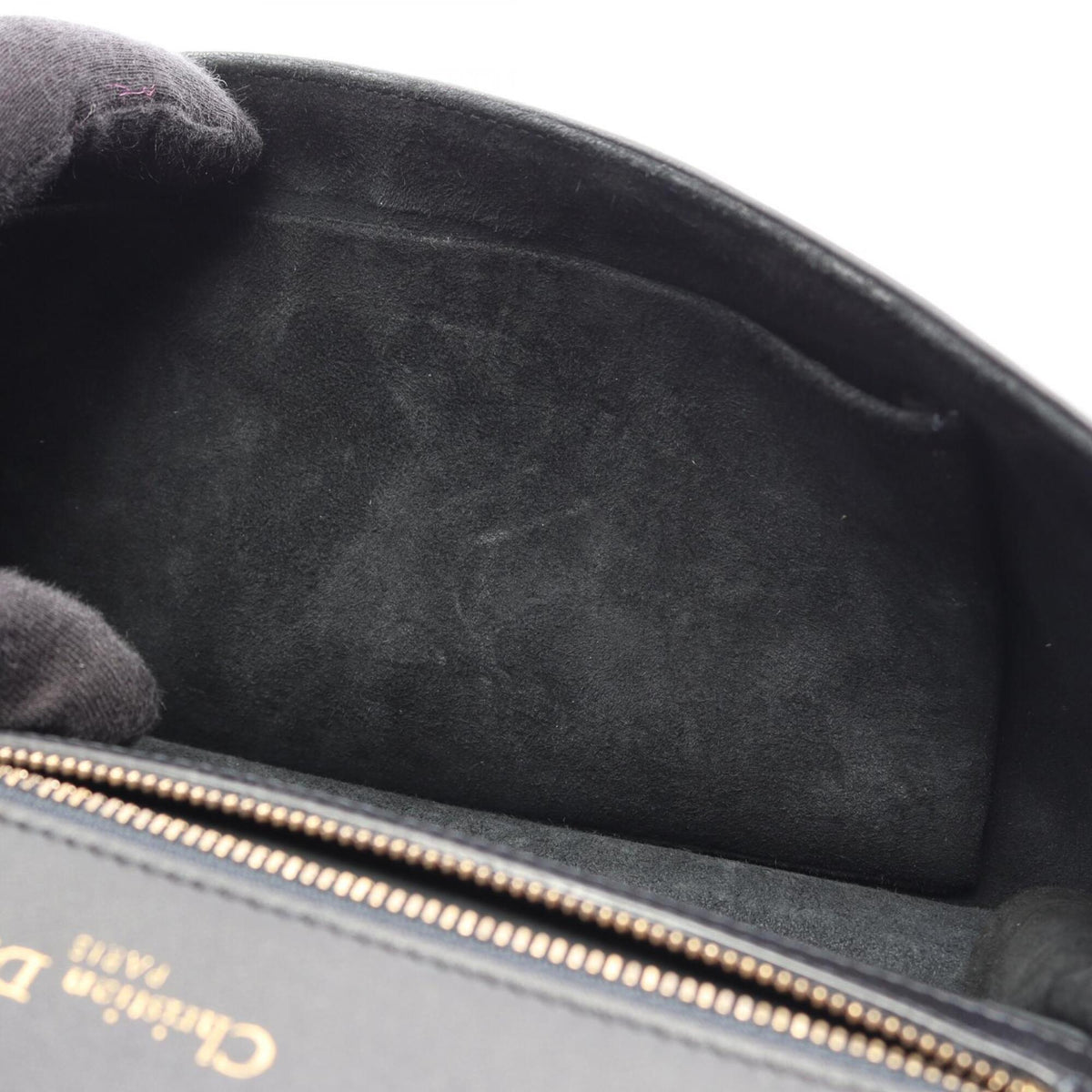 Christian Dior Black Leather Handbag Shoulder Bag (Pre-Owned)