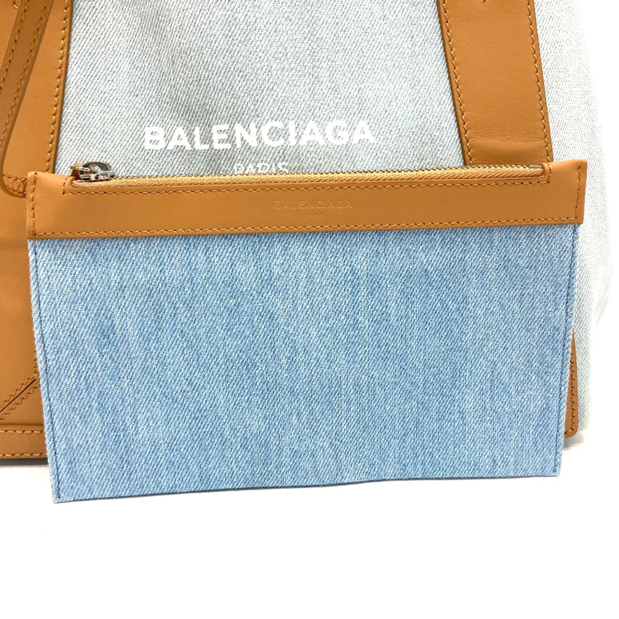 Balenciaga Blue Leather Tote Bag (Pre-Owned)