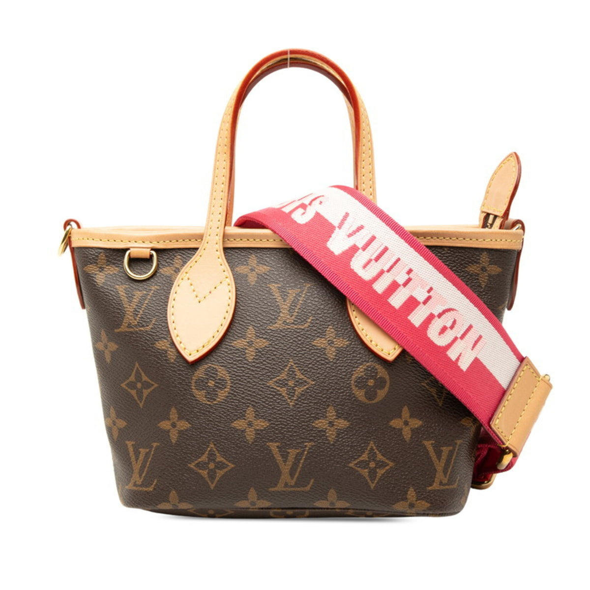 Louis Vuitton Brown Pink Pvc Leather Handbag Pouch Shoulder Bag (Pre-Owned)
