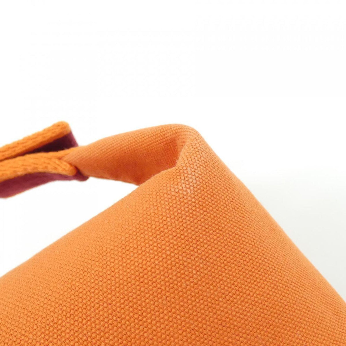 Hermes Orange Canvas Handbag Pouch (Pre-Owned)