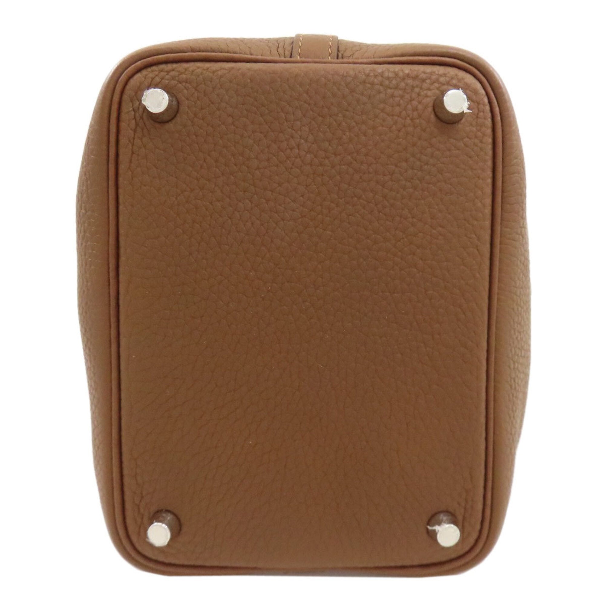 Hermes Brown Taurillon Clemence Leather Handbag (Pre-Owned)