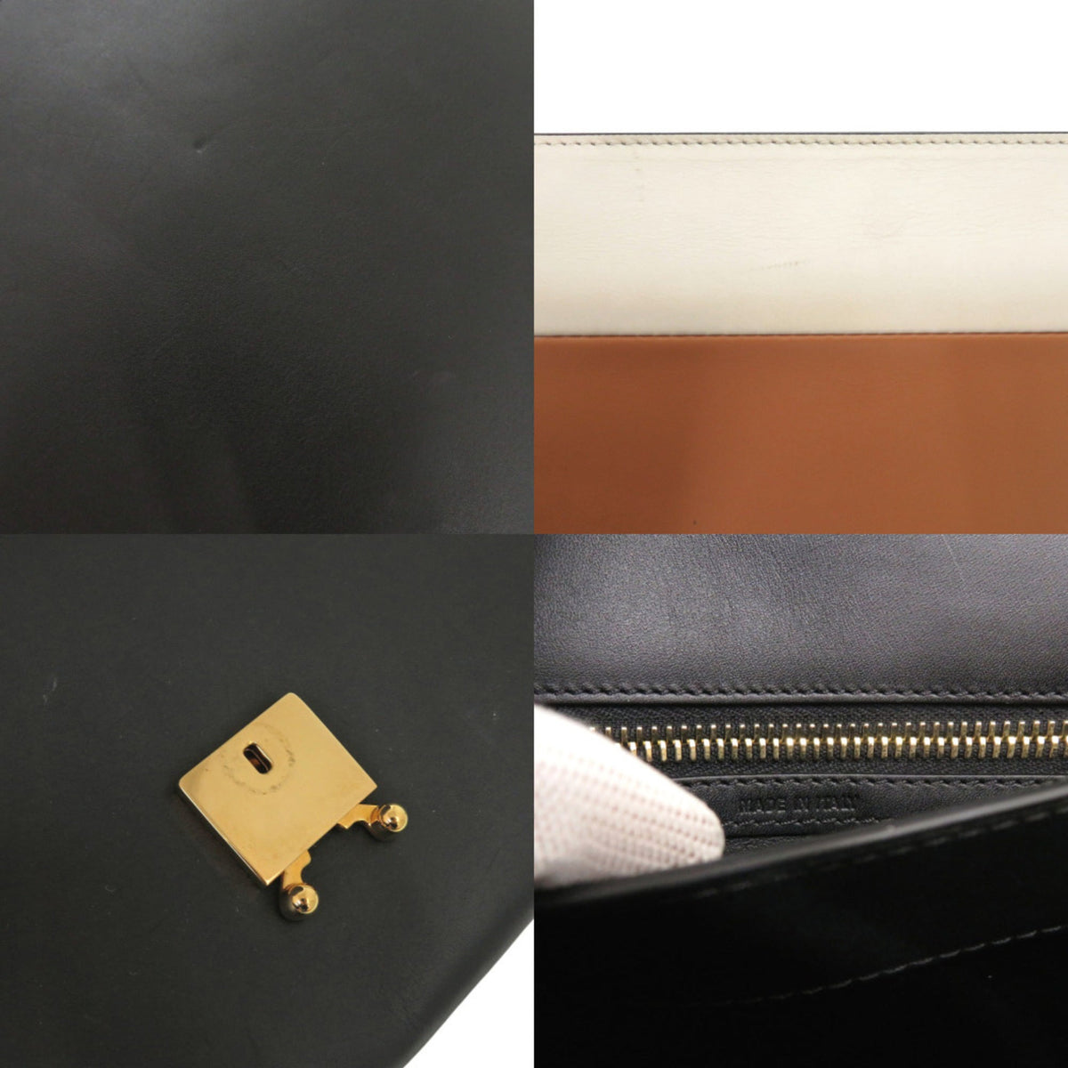 Marni Black Red Color White Leather Shoulder Bag (Pre-Owned)
