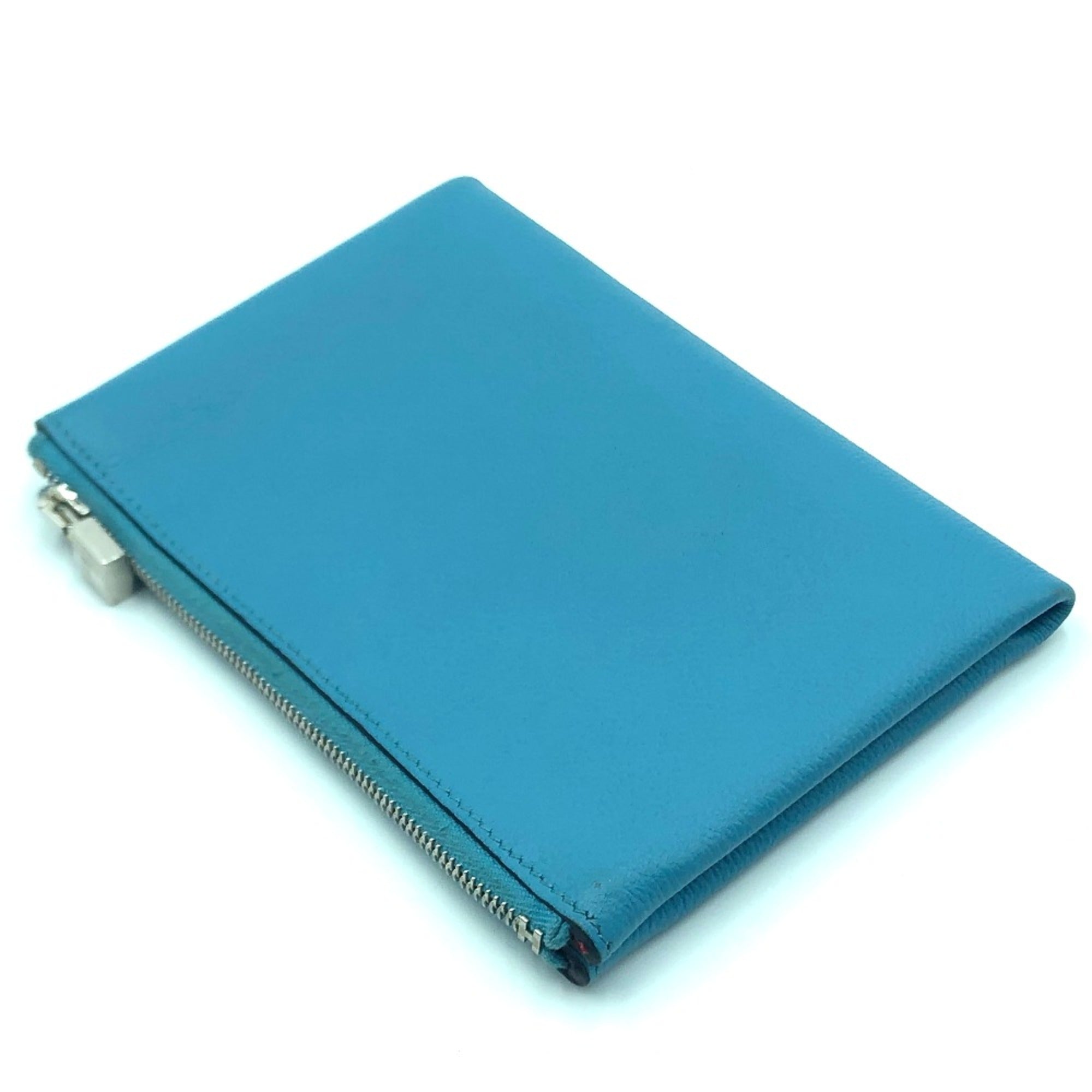 Hermes Blue Leather Pouch (Pre-Owned)