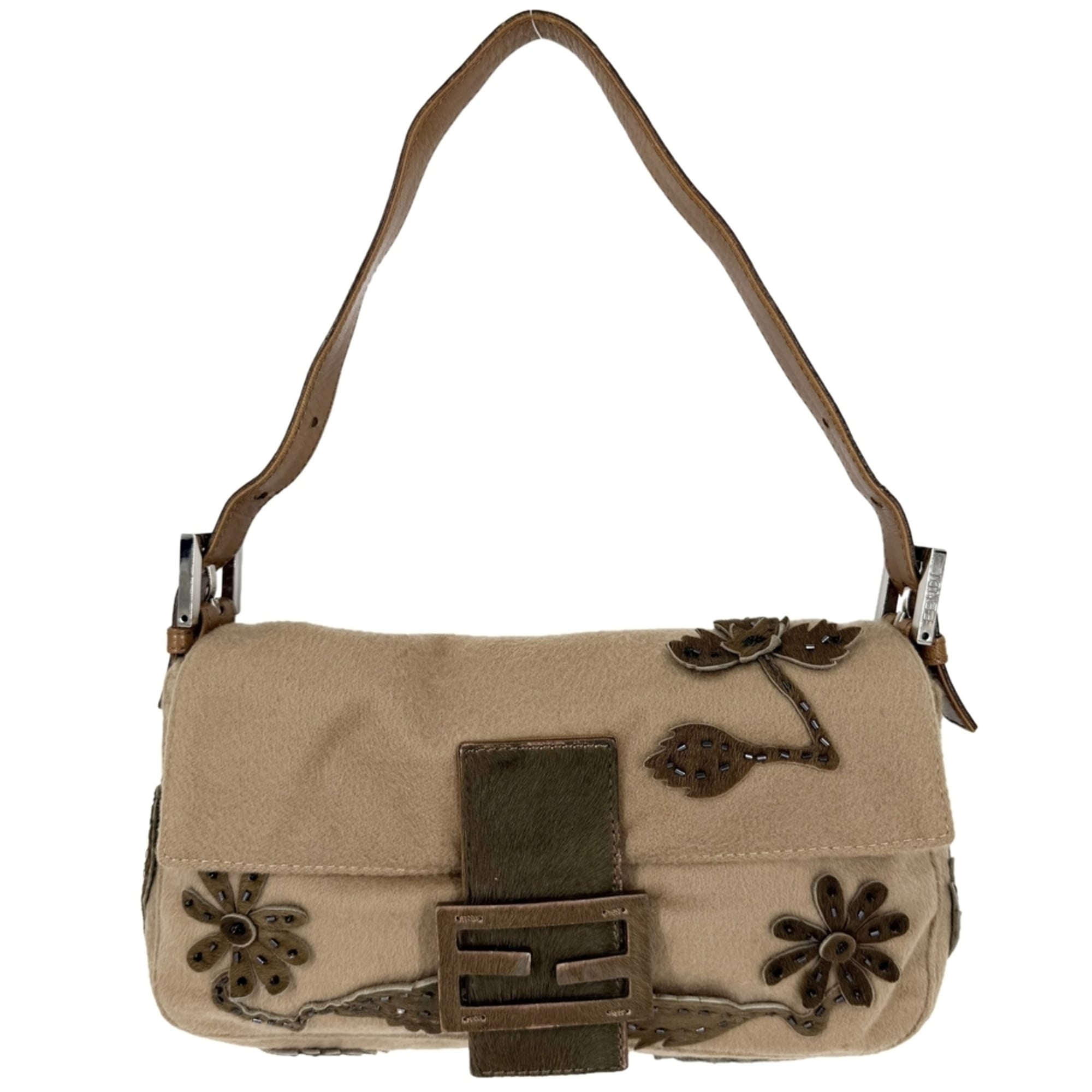 Fendi Brown Wool Handbag (Pre-Owned)