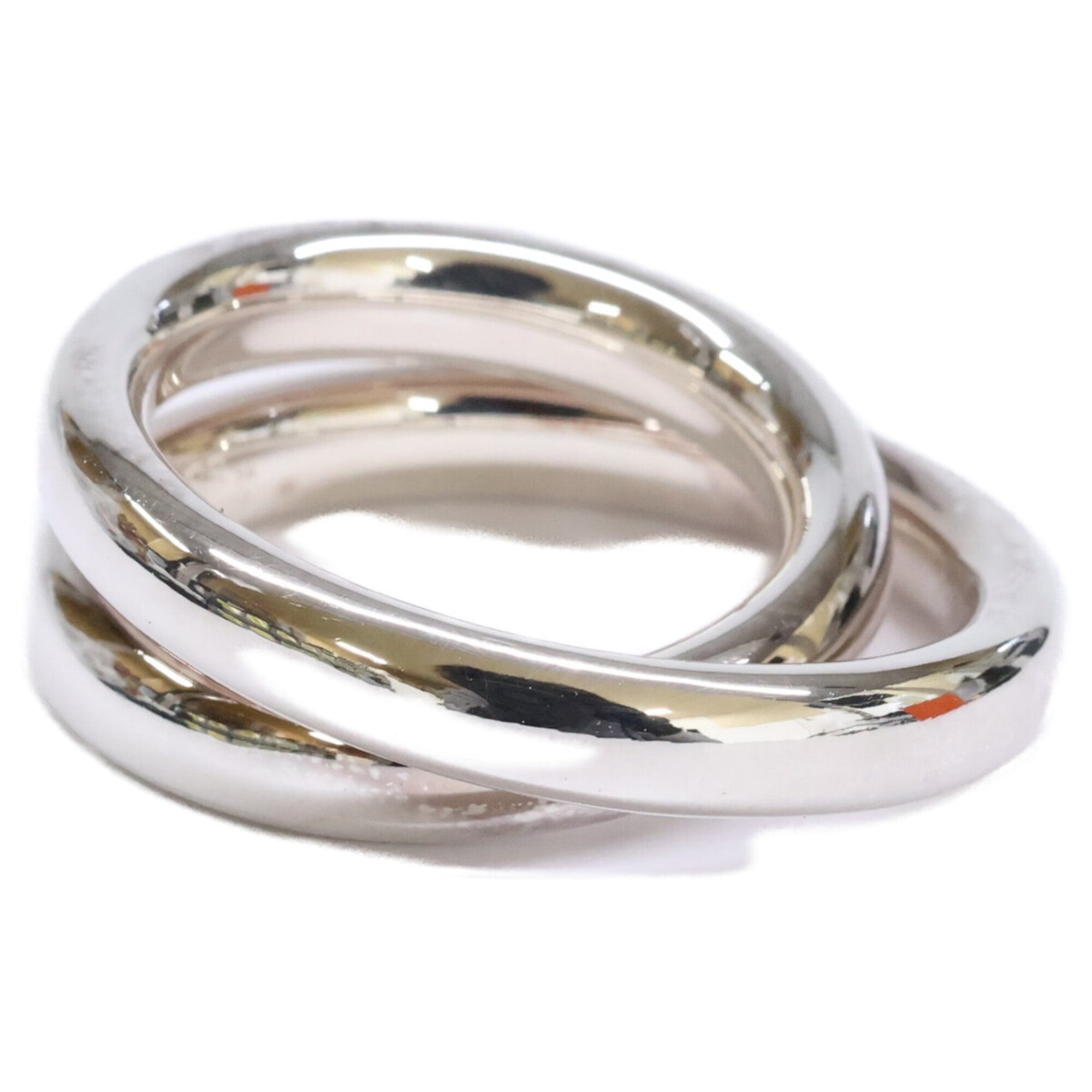 Hermes Silver Silver 925 Band Ring (Pre-Owned)