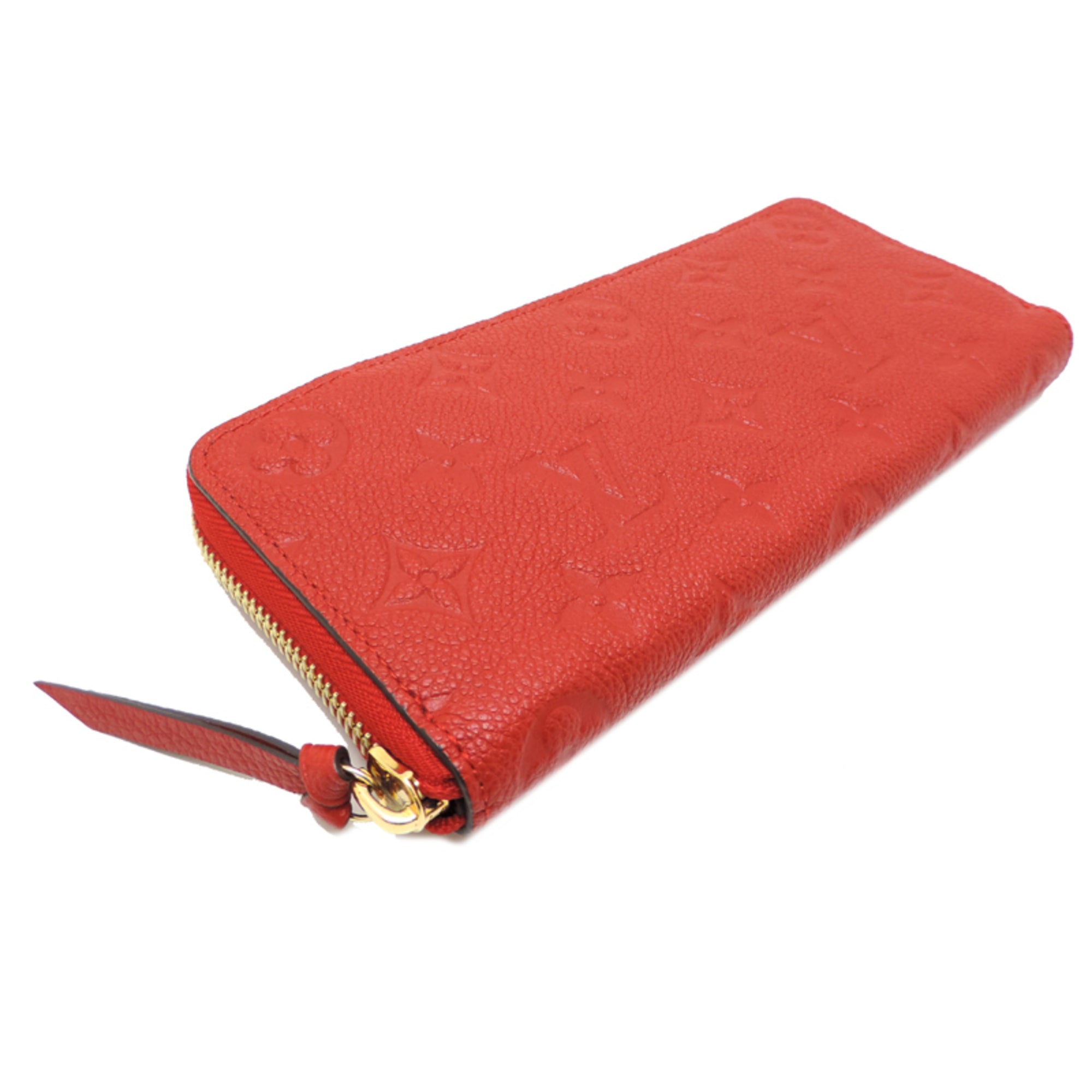 Louis Vuitton Red Color Sacrlet Monogram Empreinte Long Wallet (Bi-Fold) (Pre-Owned)